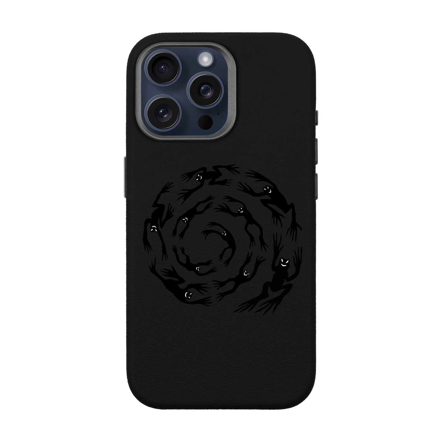SWIRLING FROGS-iPhone 15 Pro Max Leather Premium Kılıf MagSafe Özellikli
