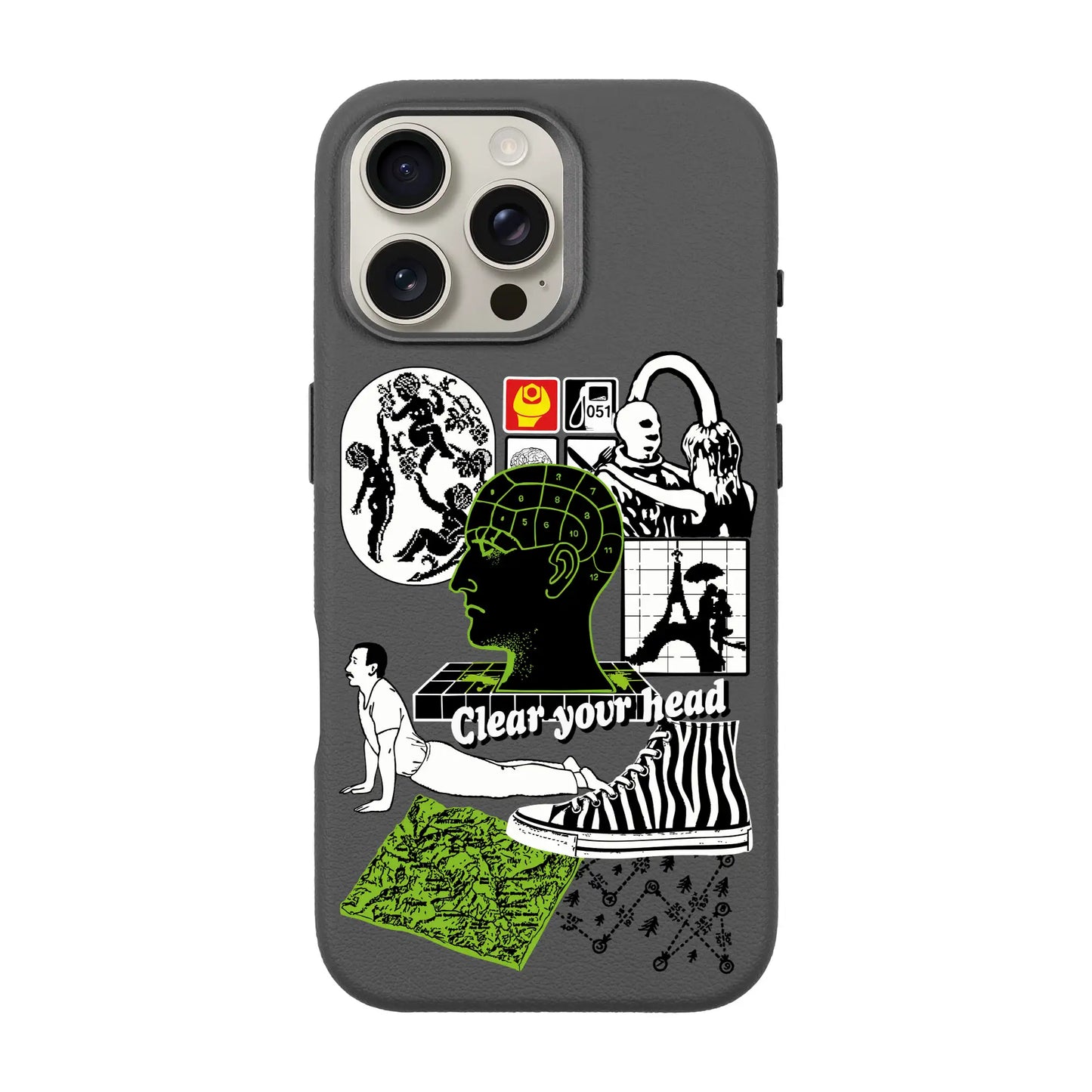 CLEAR YOUR HEAD-iPhone 16 Pro Max Leather Premium Kılıf MagSafe Özellikli
