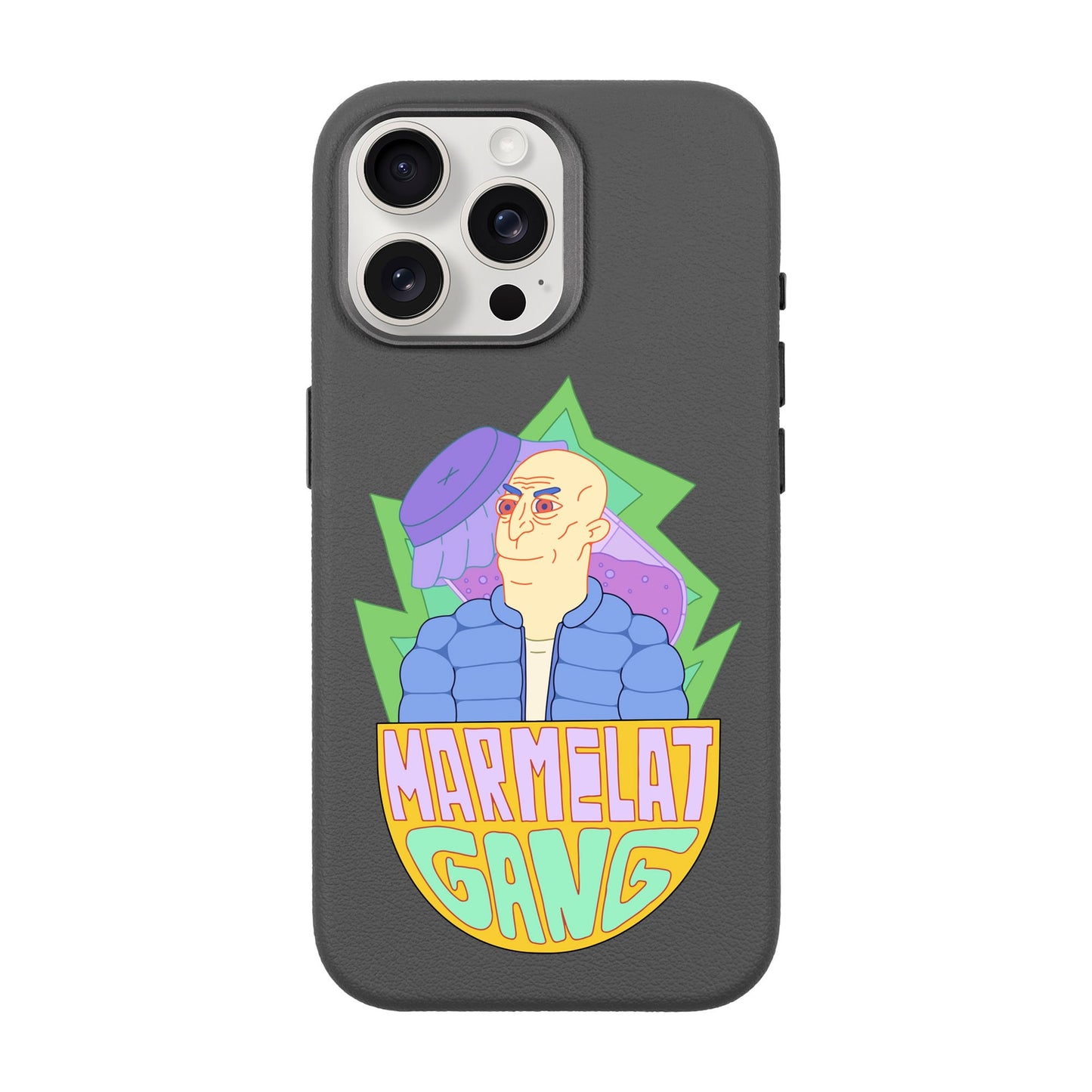 MARMELAT GANG-iPhone 15 Pro Max Leather Premium Kılıf MagSafe Özellikli