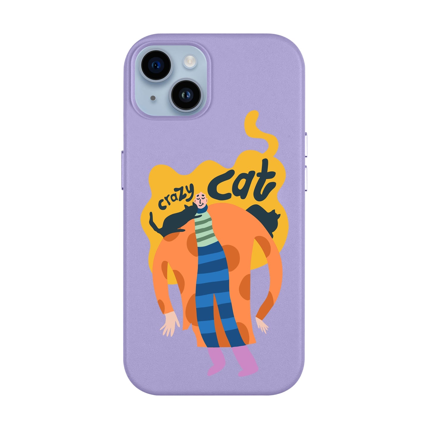CRAZY CAT-iPhone 14 Plus Leather Kılıf MagSafe Özellikli