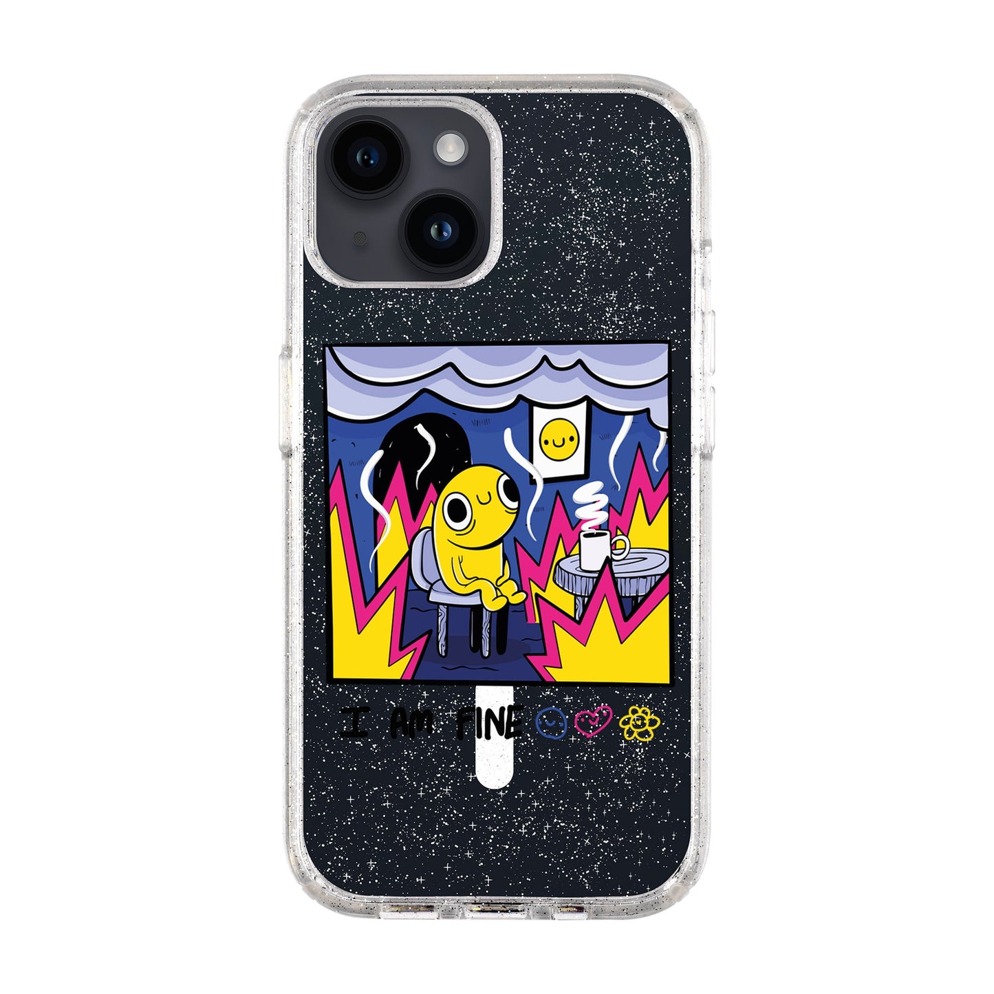 I AM FINE-iPhone 14 Shiny Kılıf MagSafe Özellikli