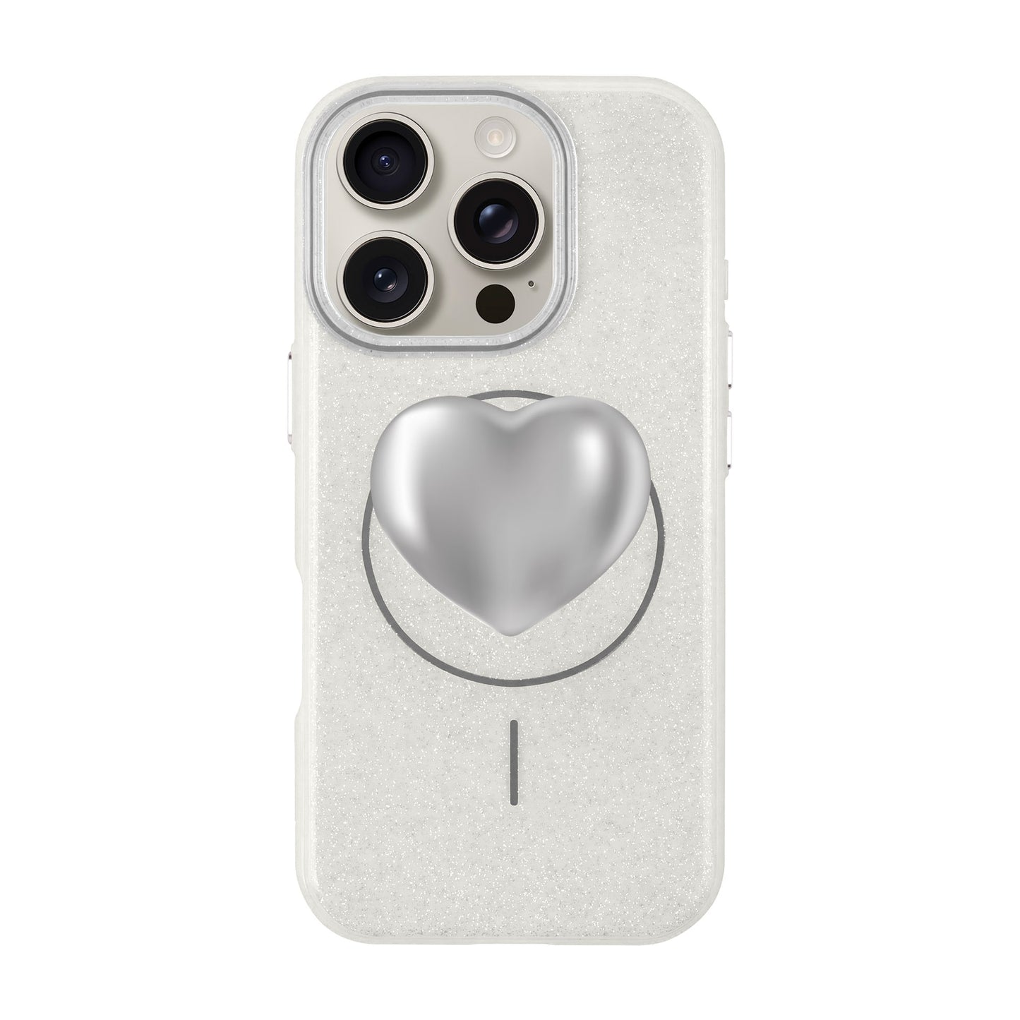 SILVER HEART-iPhone 16 Pro Radiant Kılıf MagSafe Özellikli