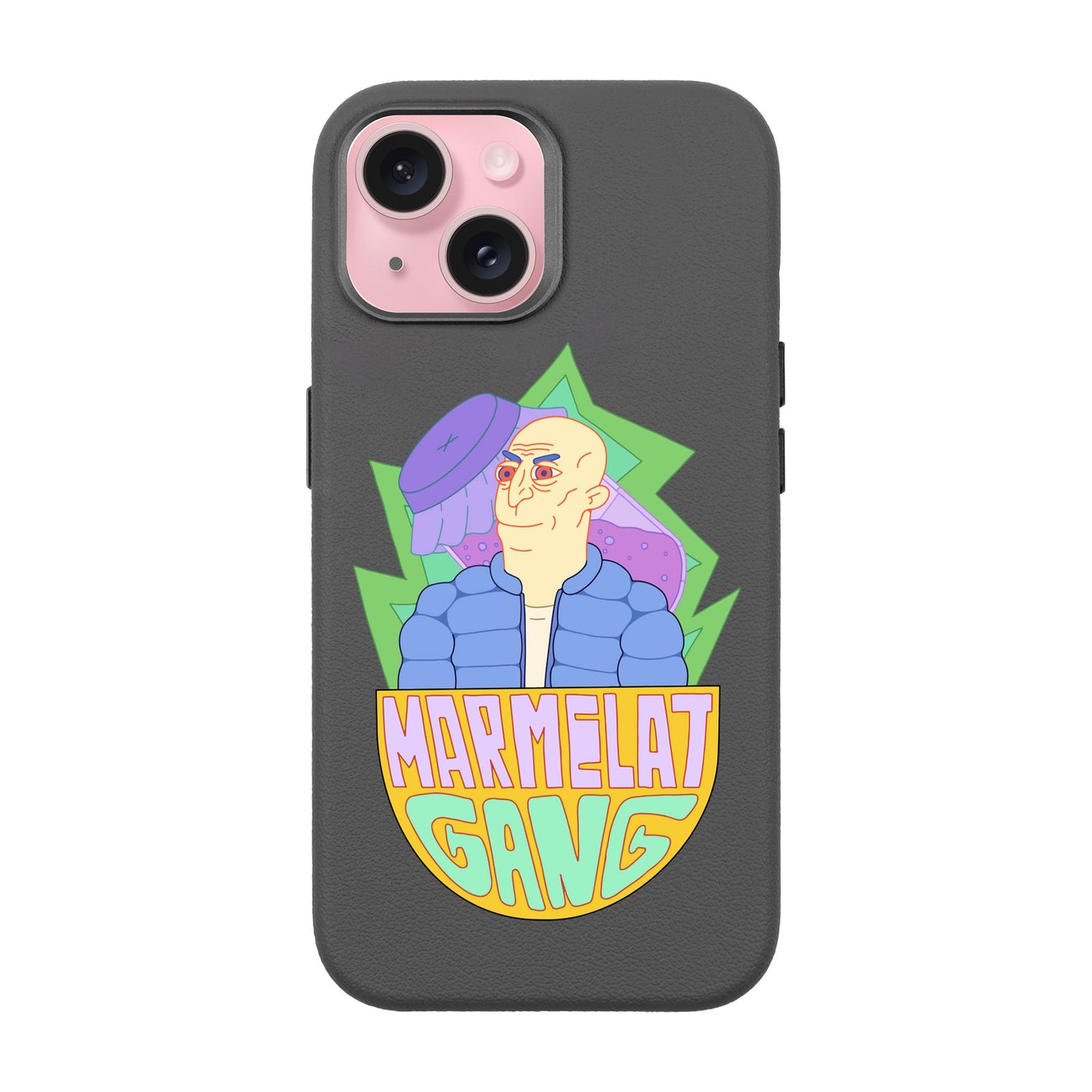MARMELAT GANG-iPhone 15 Leather Premium Kılıf MagSafe Özellikli