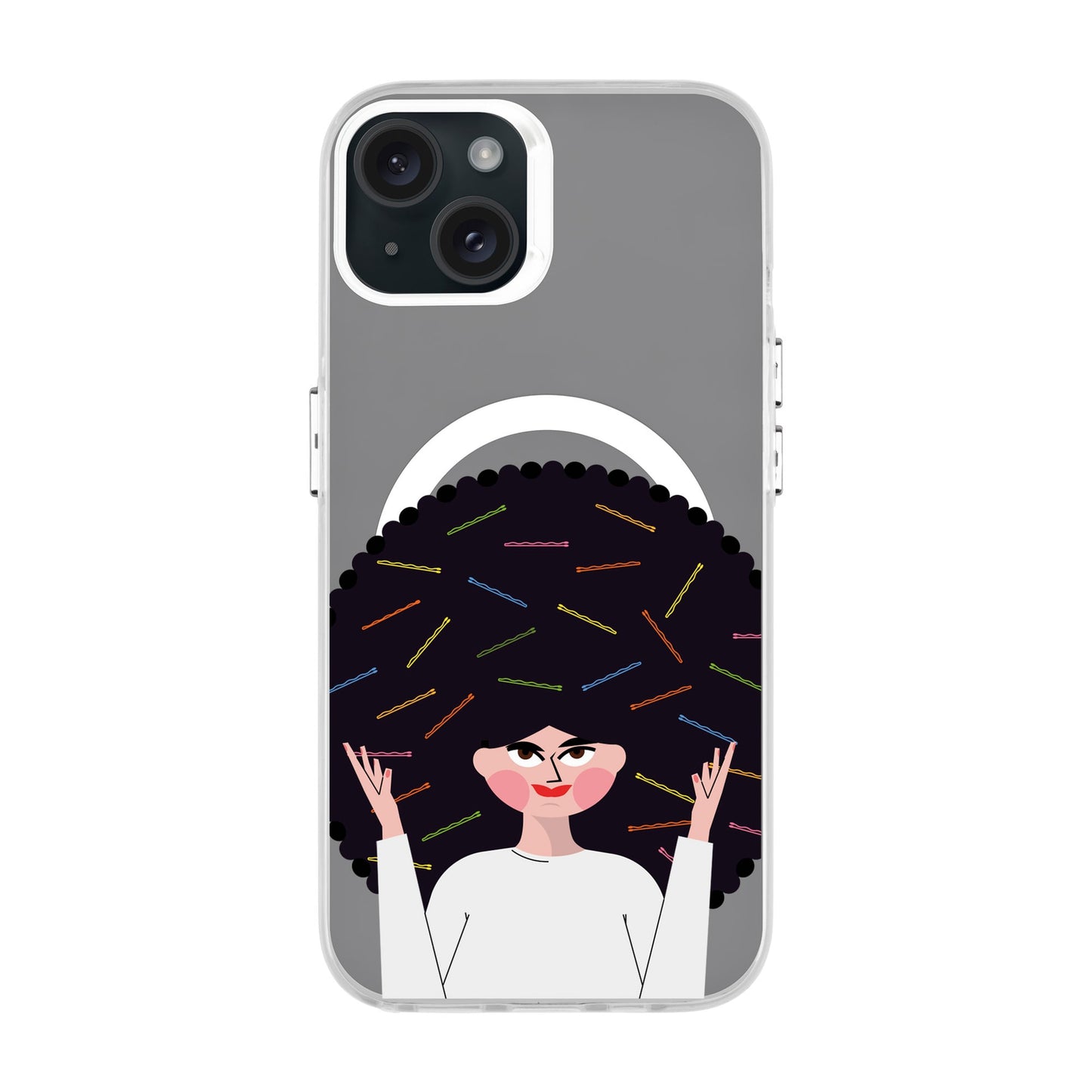 TANGLES OF HAPPINESS-iPhone 15 Plus Hold Kılıf MagSafe Özellikli