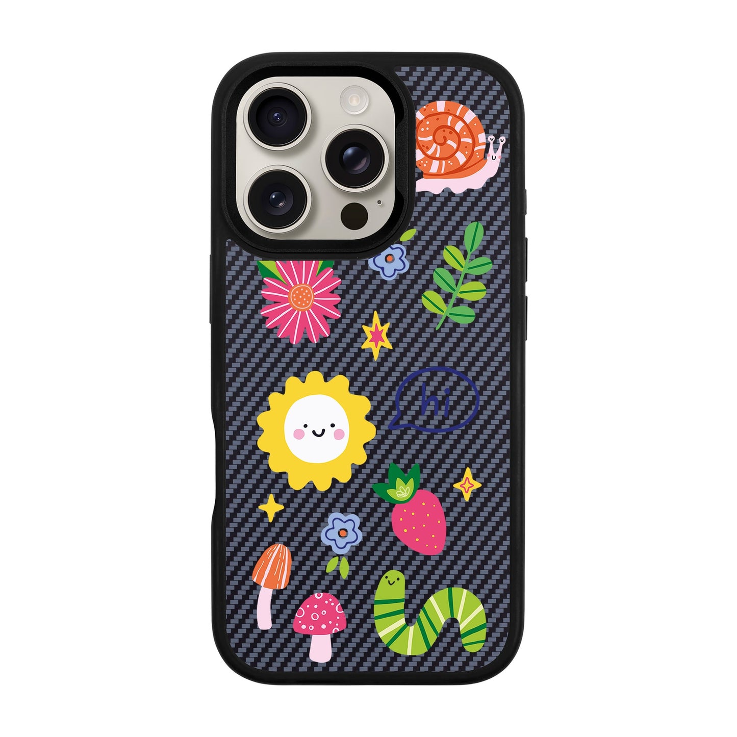 HELLO NATURE-iPhone 16 Pro Plaid Kılıf MagSafe Özellikli
