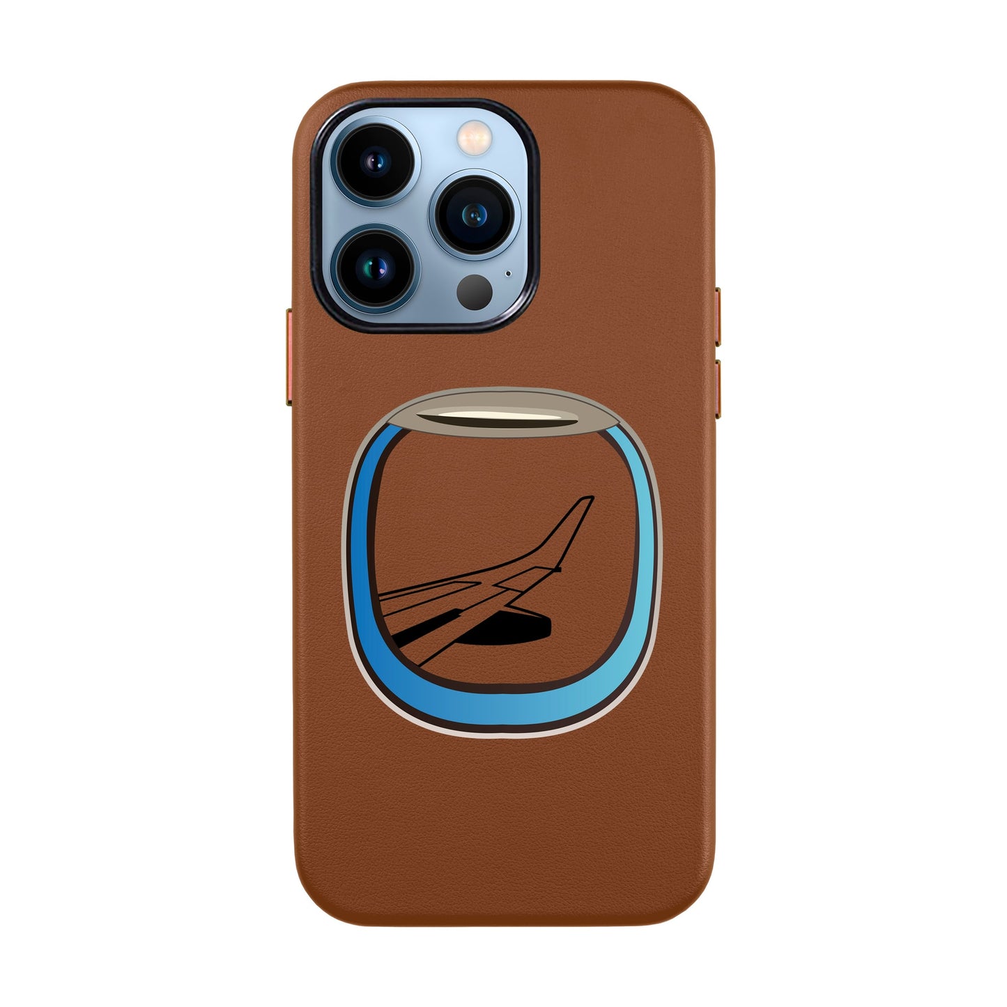 AIRCRAFT WINDOW-iPhone 13 Pro Max Leather Kılıf