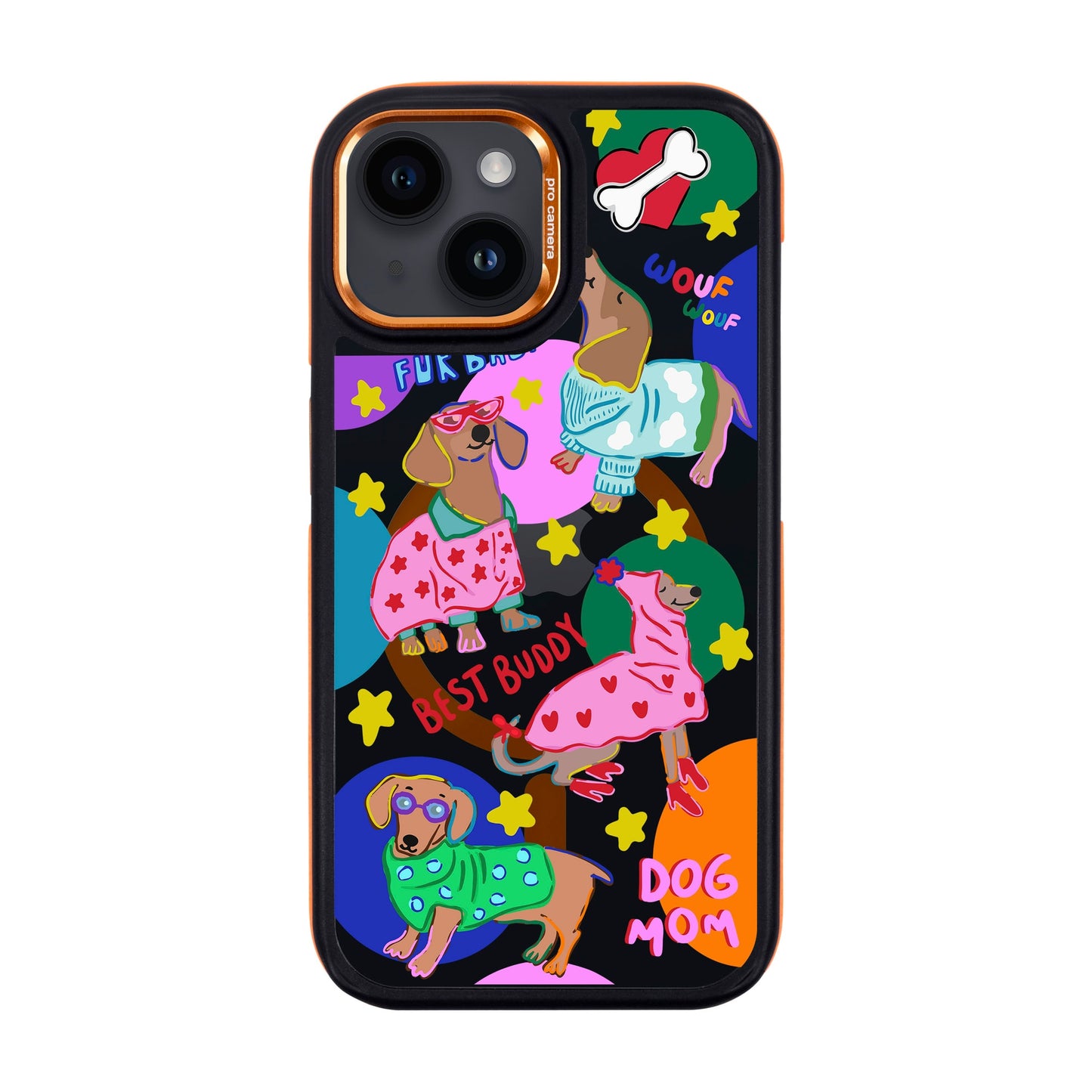 DOG MOM-iPhone 14 Dark Kılıf MagSafe Özellikli
