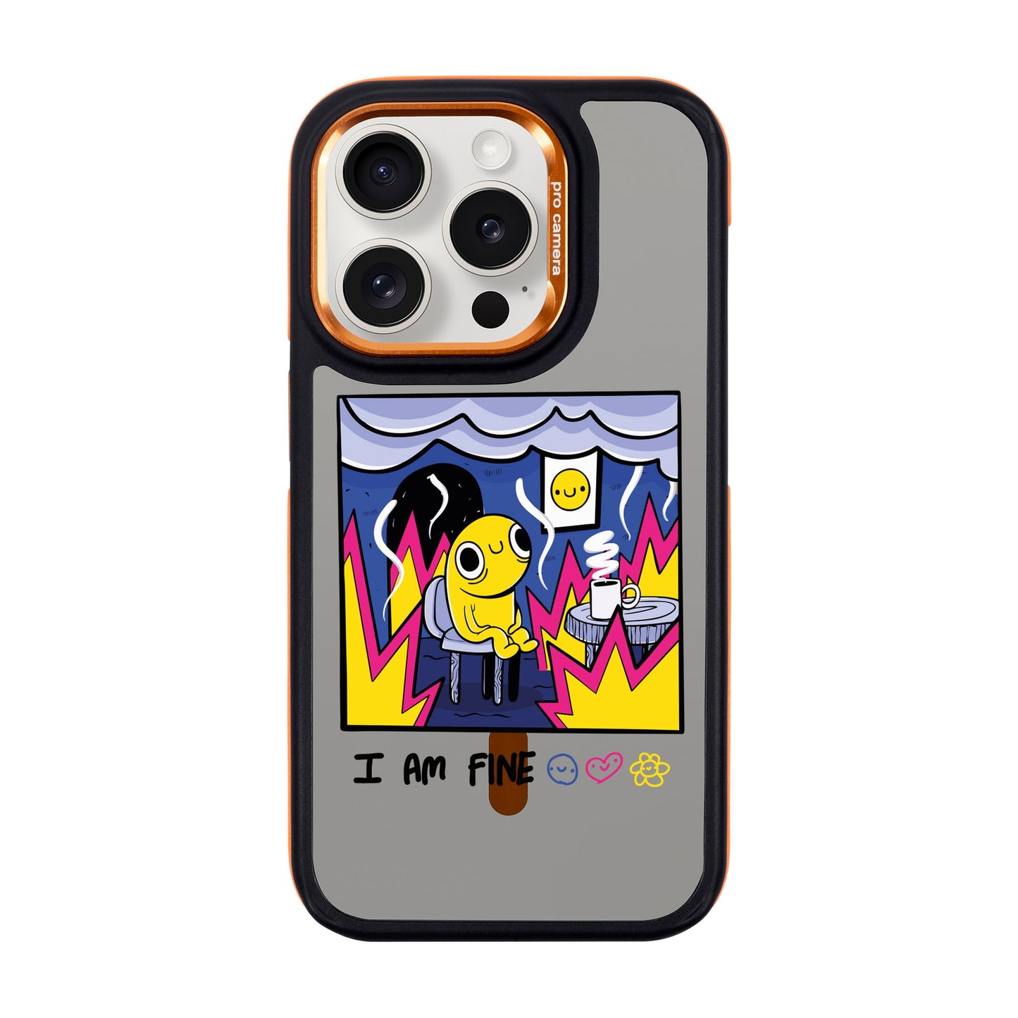 I AM FINE-iPhone 15 Pro Dark Kılıf MagSafe Özellikli