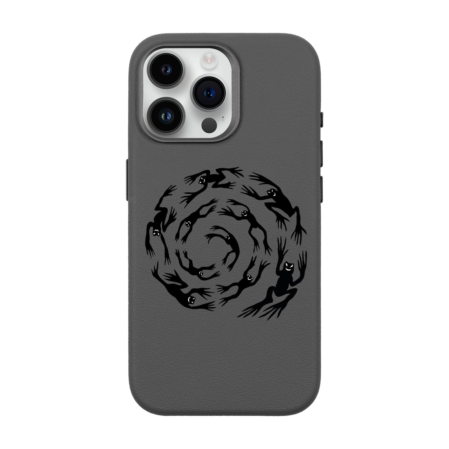 SWIRLING FROGS-iPhone 14 Pro Max Leather Premium Kılıf MagSafe Özellikli