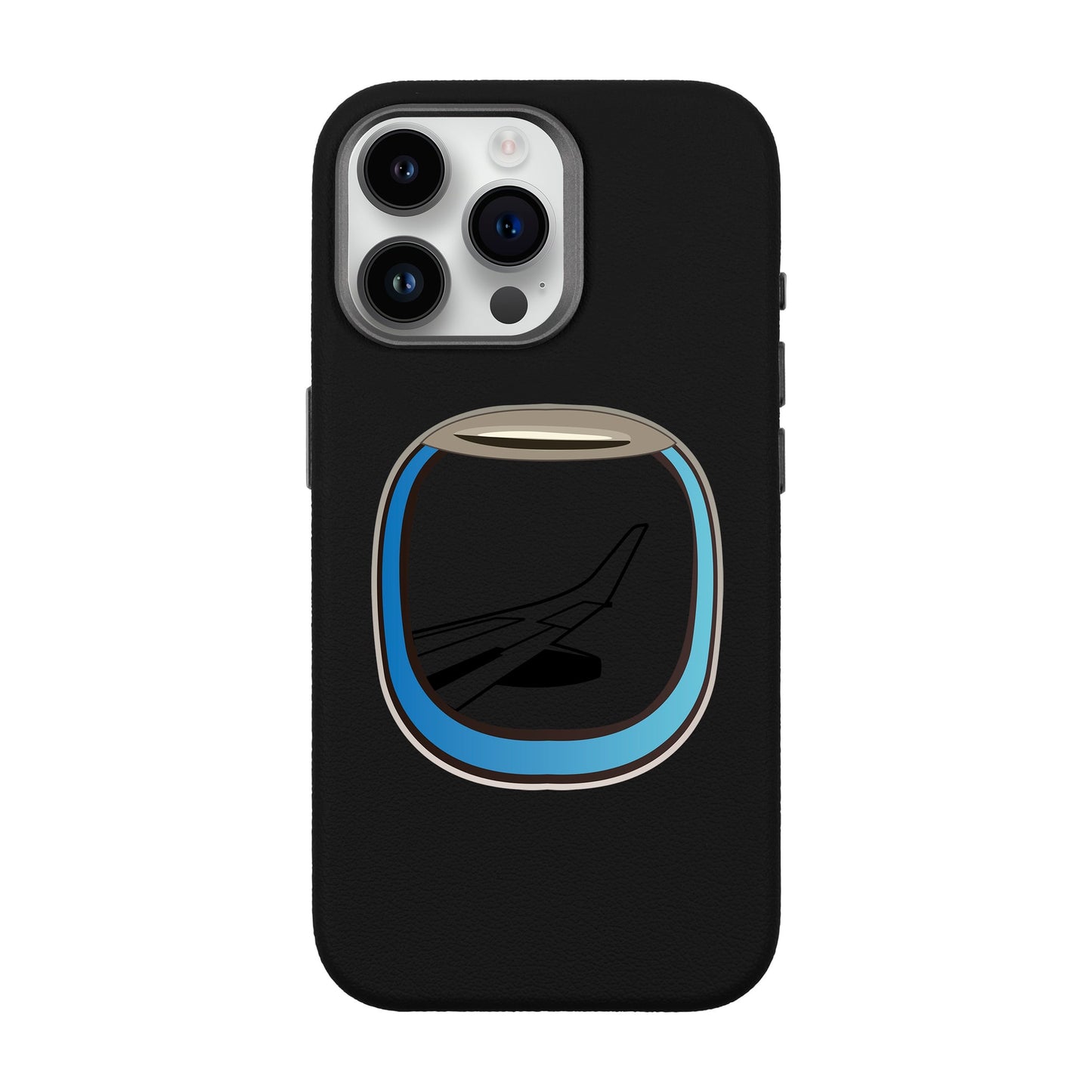 AIRCRAFT WINDOW-iPhone 14 Pro Max Leather Premium Kılıf MagSafe Özellikli