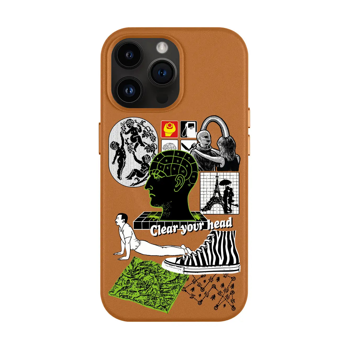 CLEAR YOUR HEAD-iPhone 14 Pro Max Leather Kılıf MagSafe Özellikli