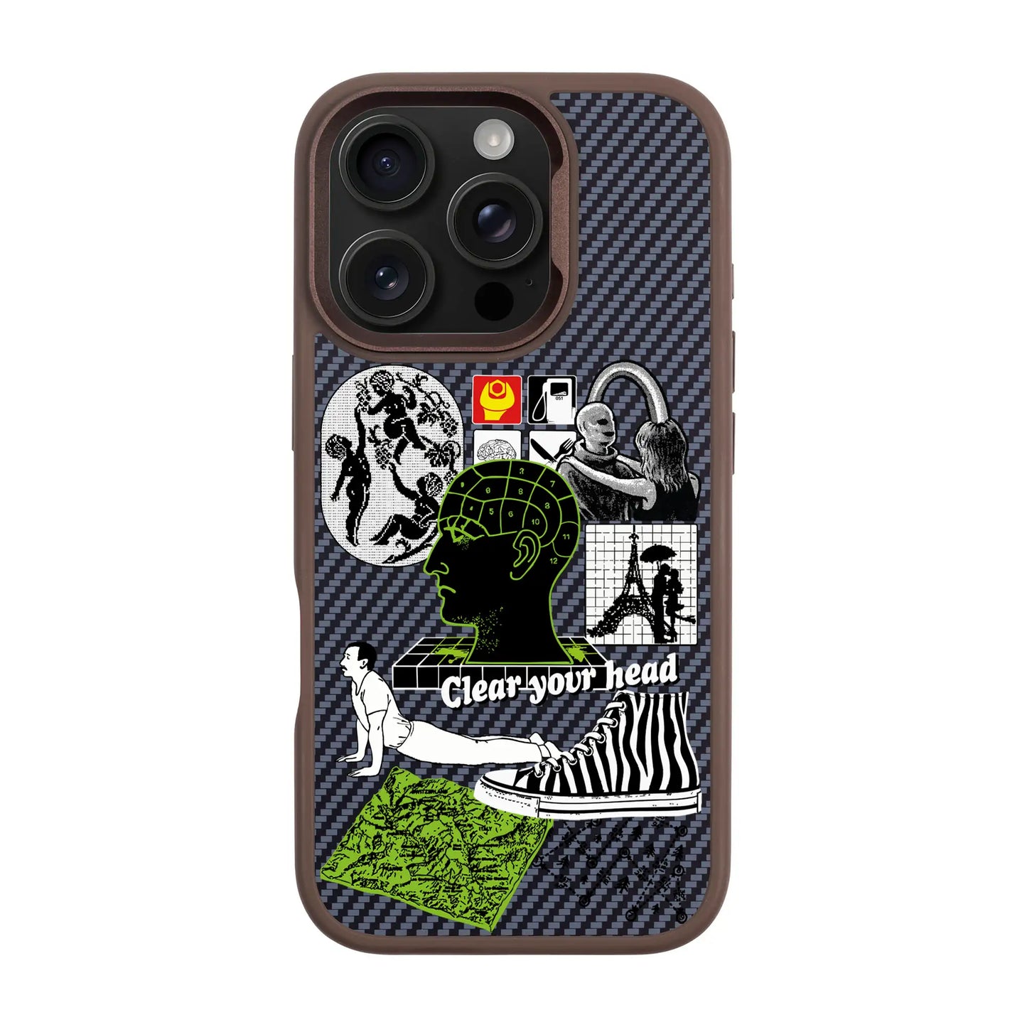 CLEAR YOUR HEAD-iPhone 16 Pro Plaid Kılıf MagSafe Özellikli