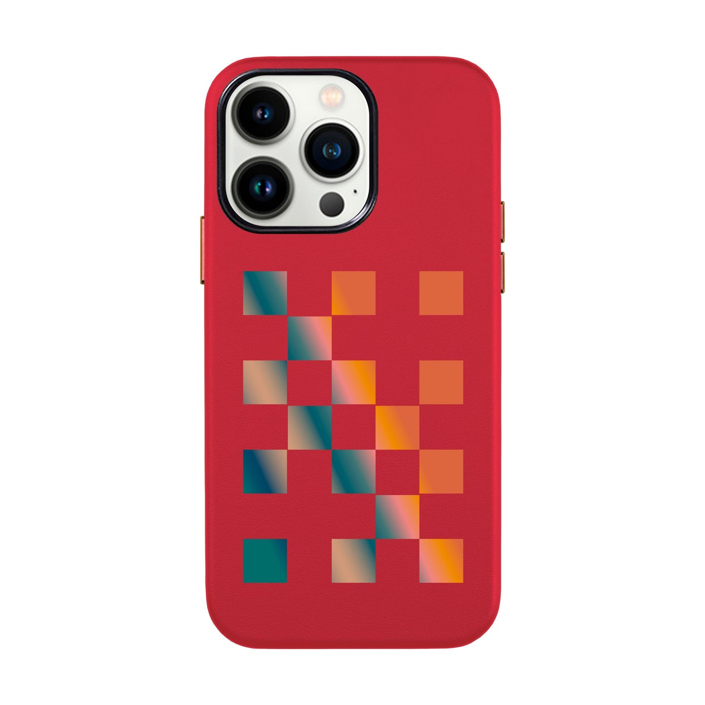 GRADIENT CHECKMATE-iPhone 13 Pro Leather Kılıf