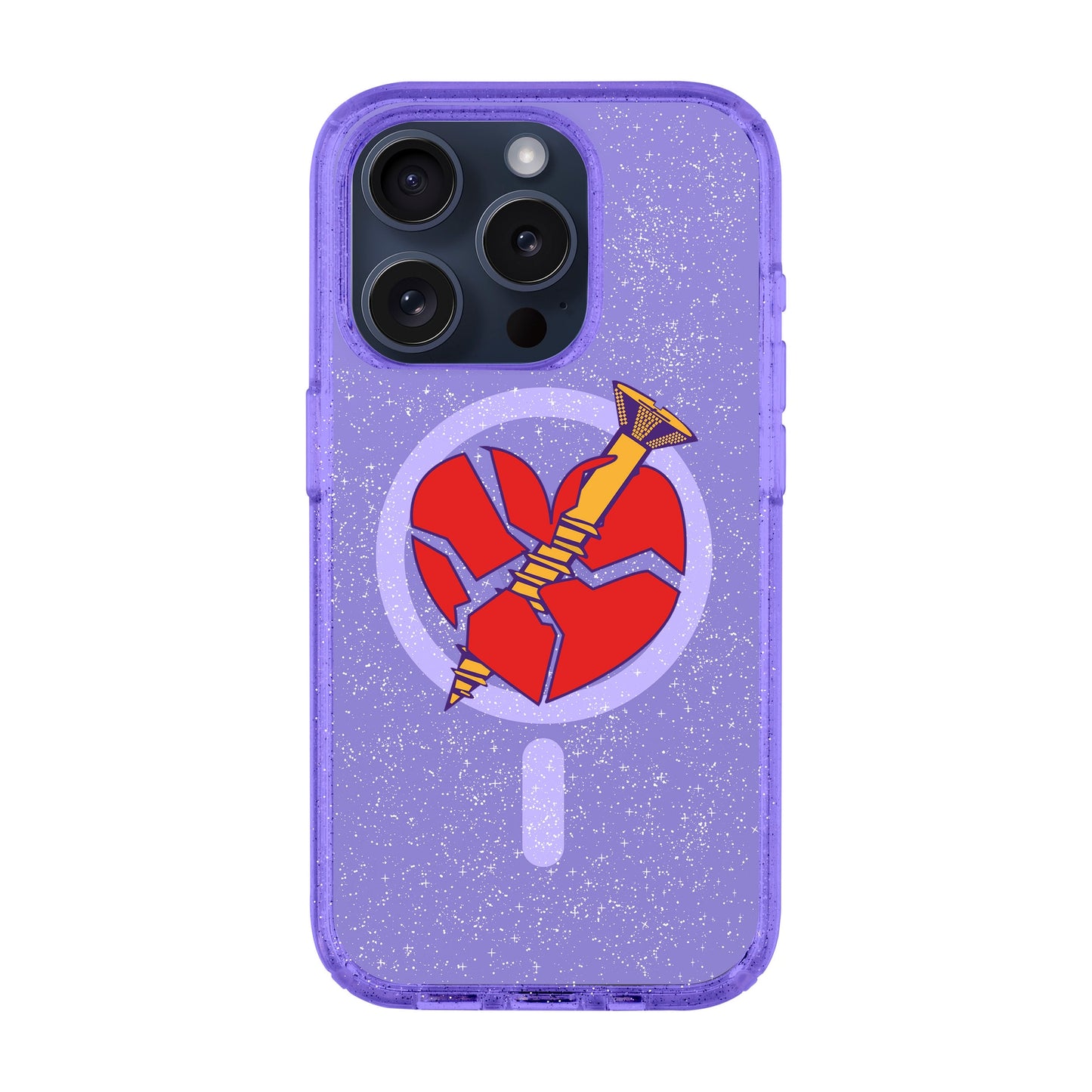 BROKEN HEART-iPhone 15 Pro Shiny Kılıf MagSafe Özellikli