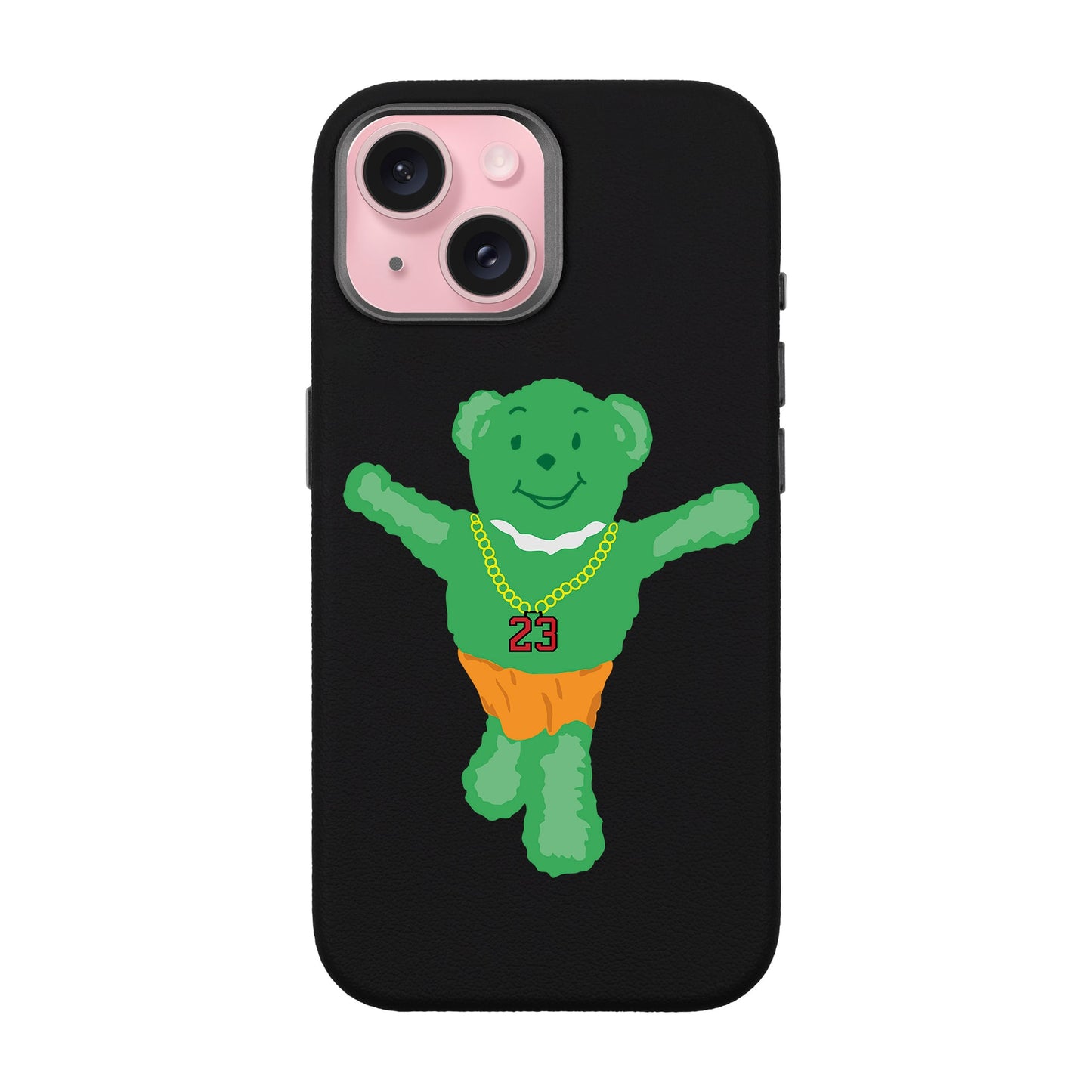 GREEN BEAR-iPhone 15 Leather Premium Kılıf MagSafe Özellikli