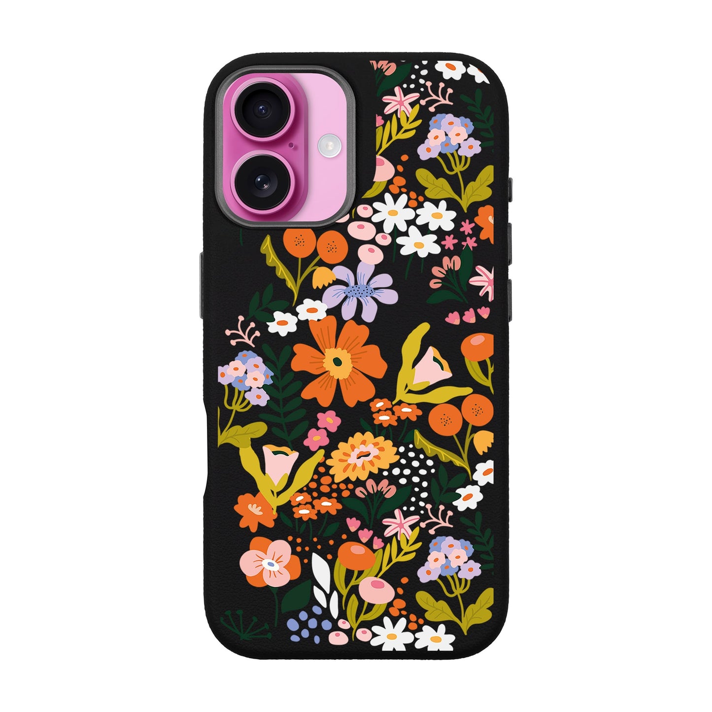 FLOWER-iPhone 16 Leather Premium Kılıf MagSafe Özellikli