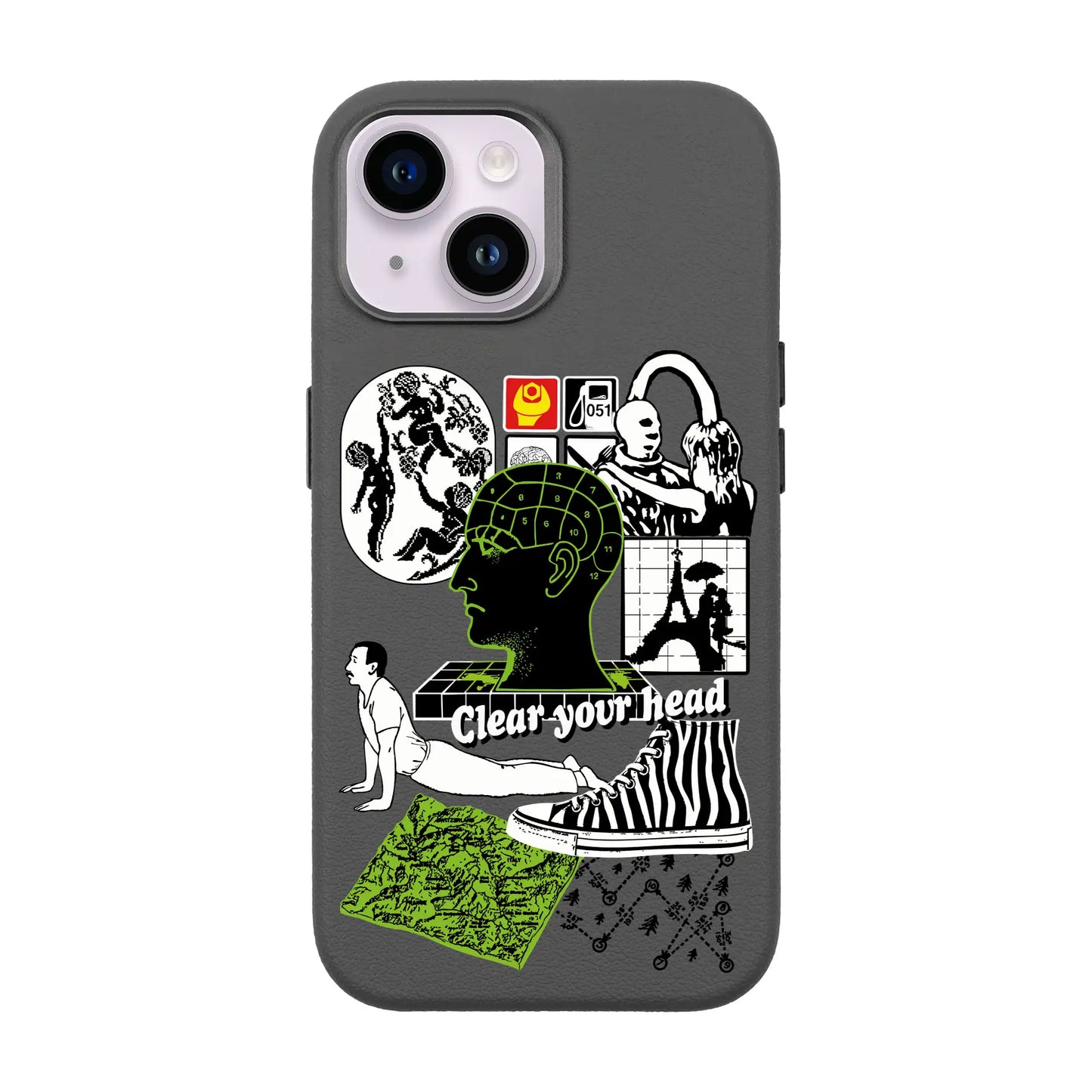 CLEAR YOUR HEAD-iPhone 14 Leather Premium Kılıf MagSafe Özellikli