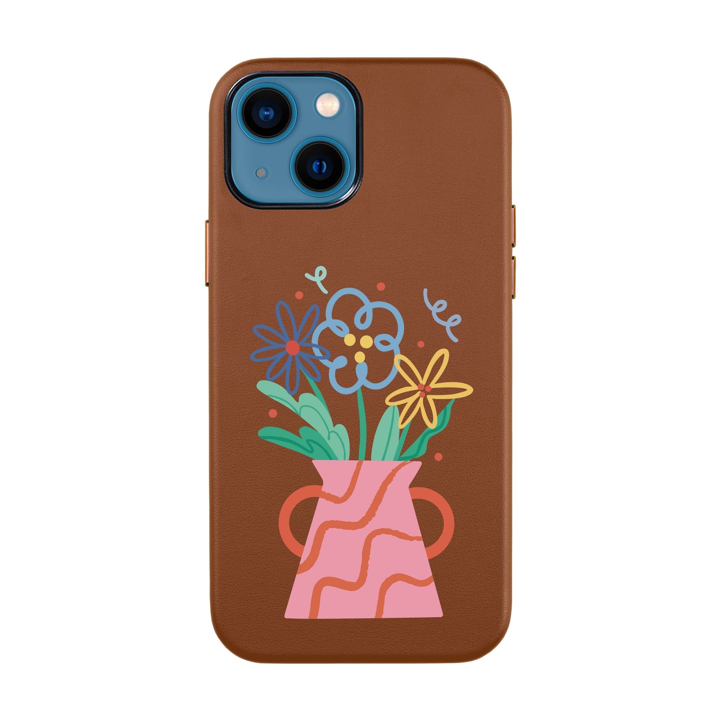 PINK VASE-iPhone 14 Leather Kılıf