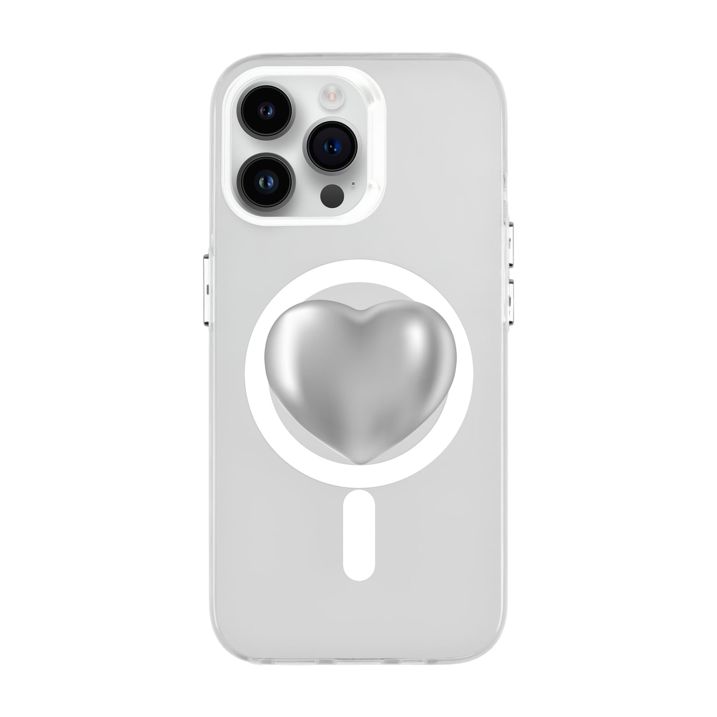 SILVER HEART-iPhone 14 Pro Max Hold Kılıf MagSafe Özellikli