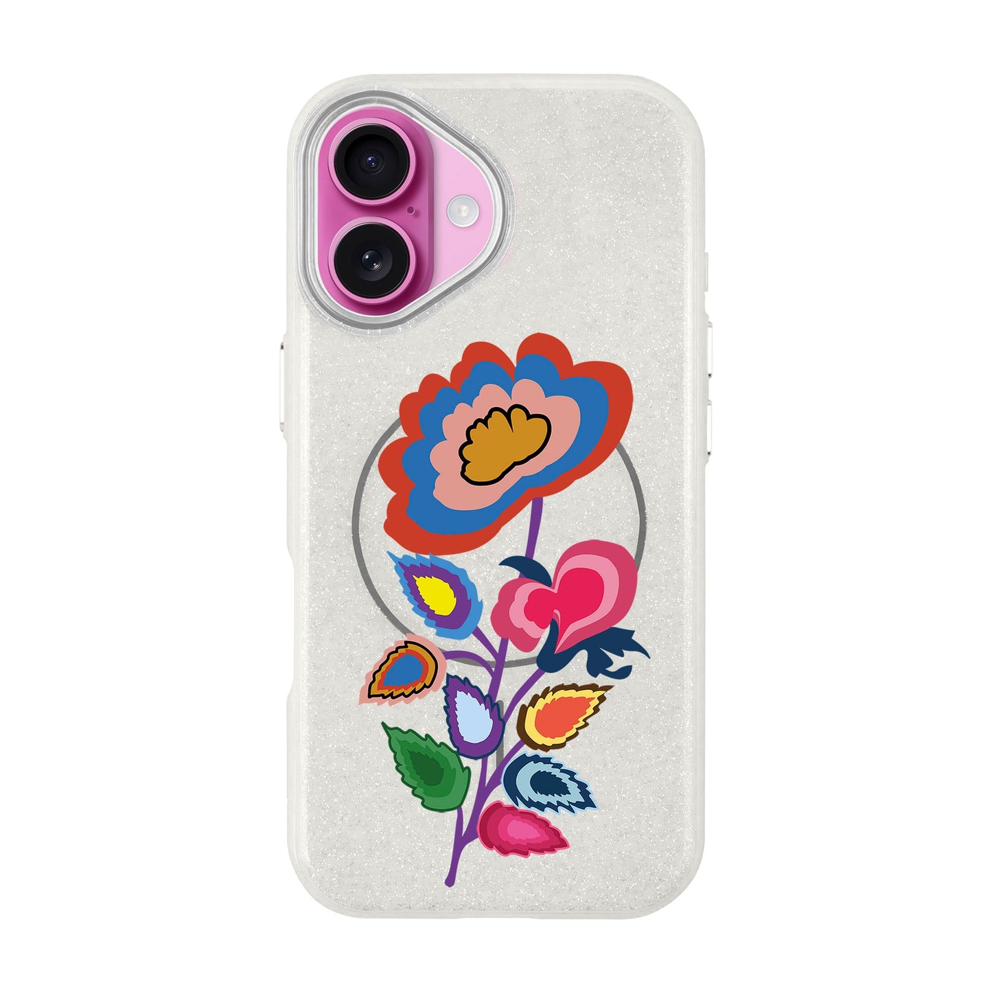 KNITTED FLOWER-iPhone 16 Plus Radiant Kılıf MagSafe Özellikli