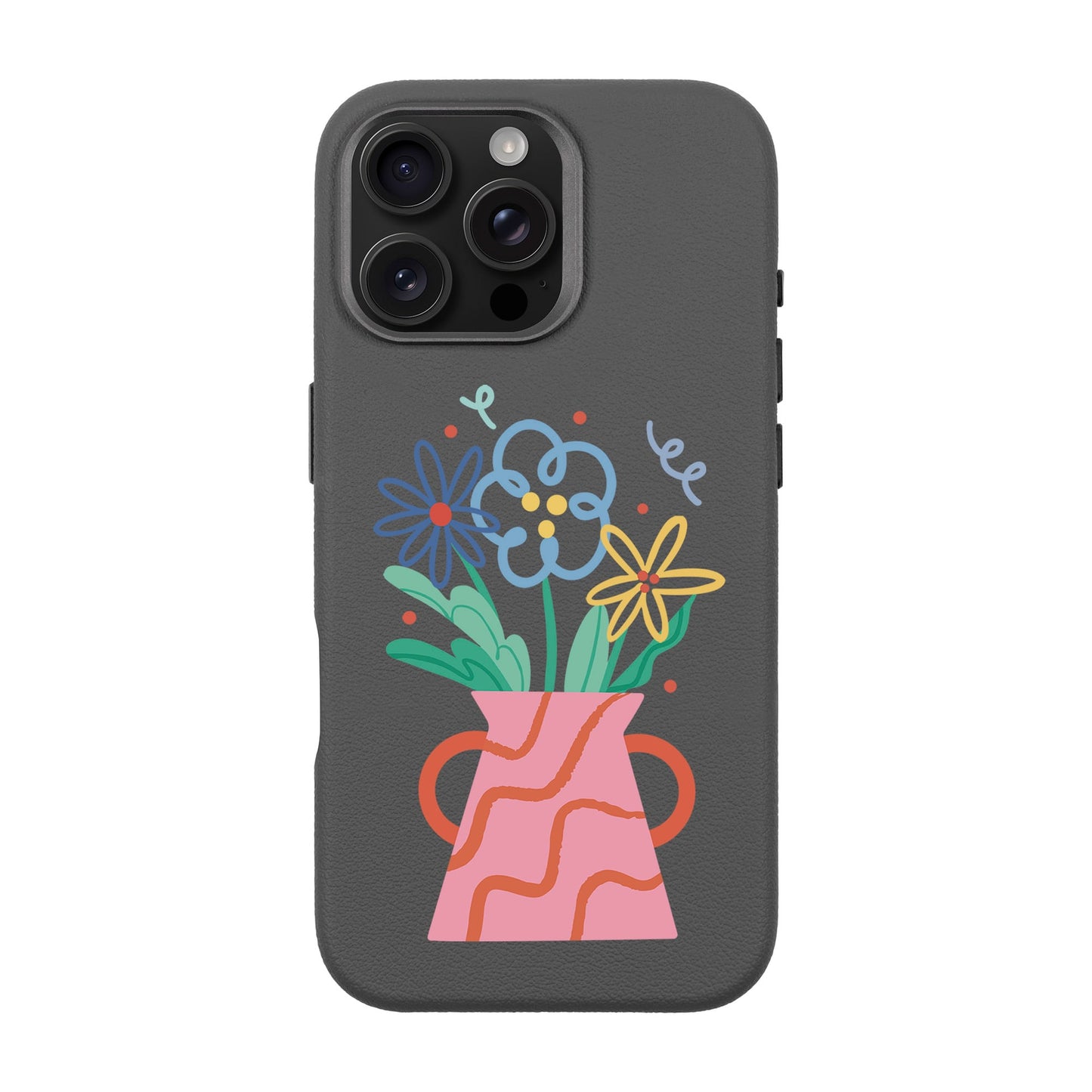 PINK VASE-iPhone 16 Pro Max Leather Premium Kılıf MagSafe Özellikli