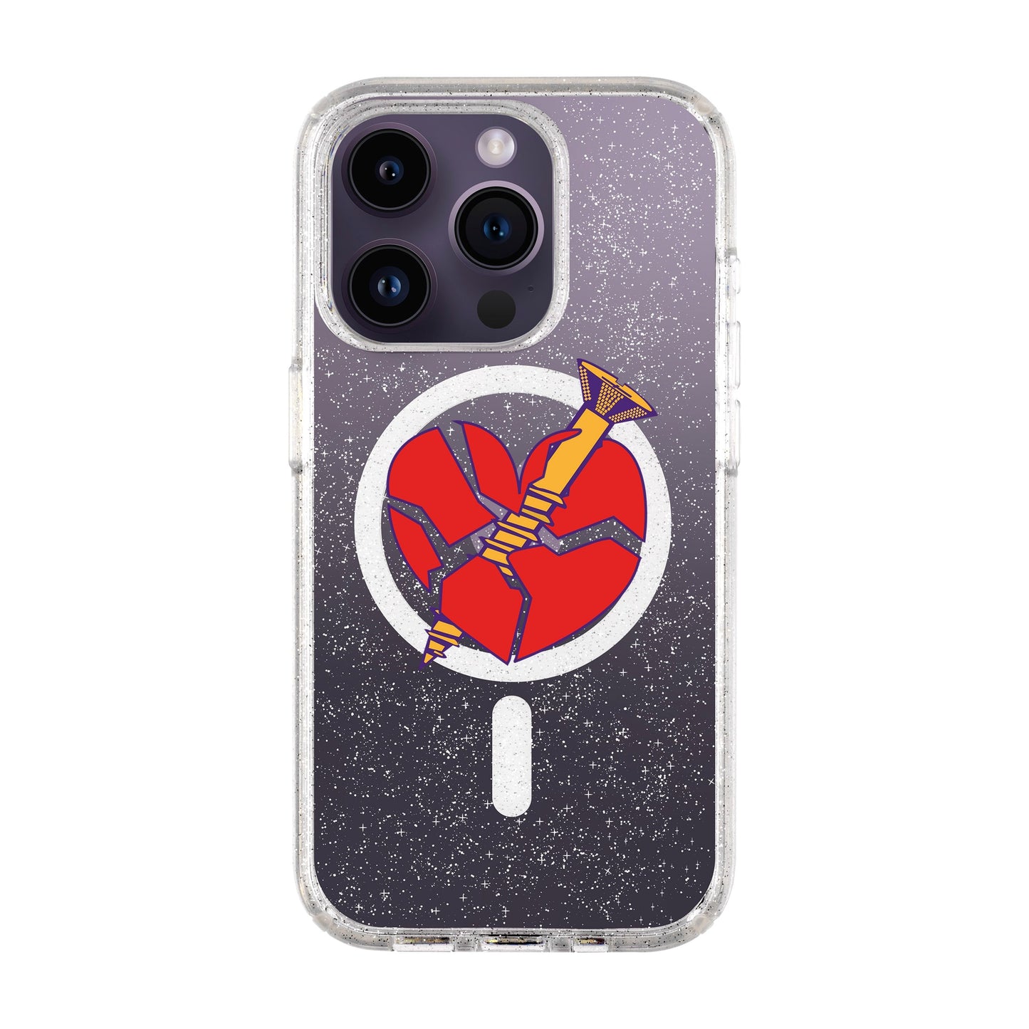 BROKEN HEART-iPhone 14 Pro Shiny Kılıf MagSafe Özellikli