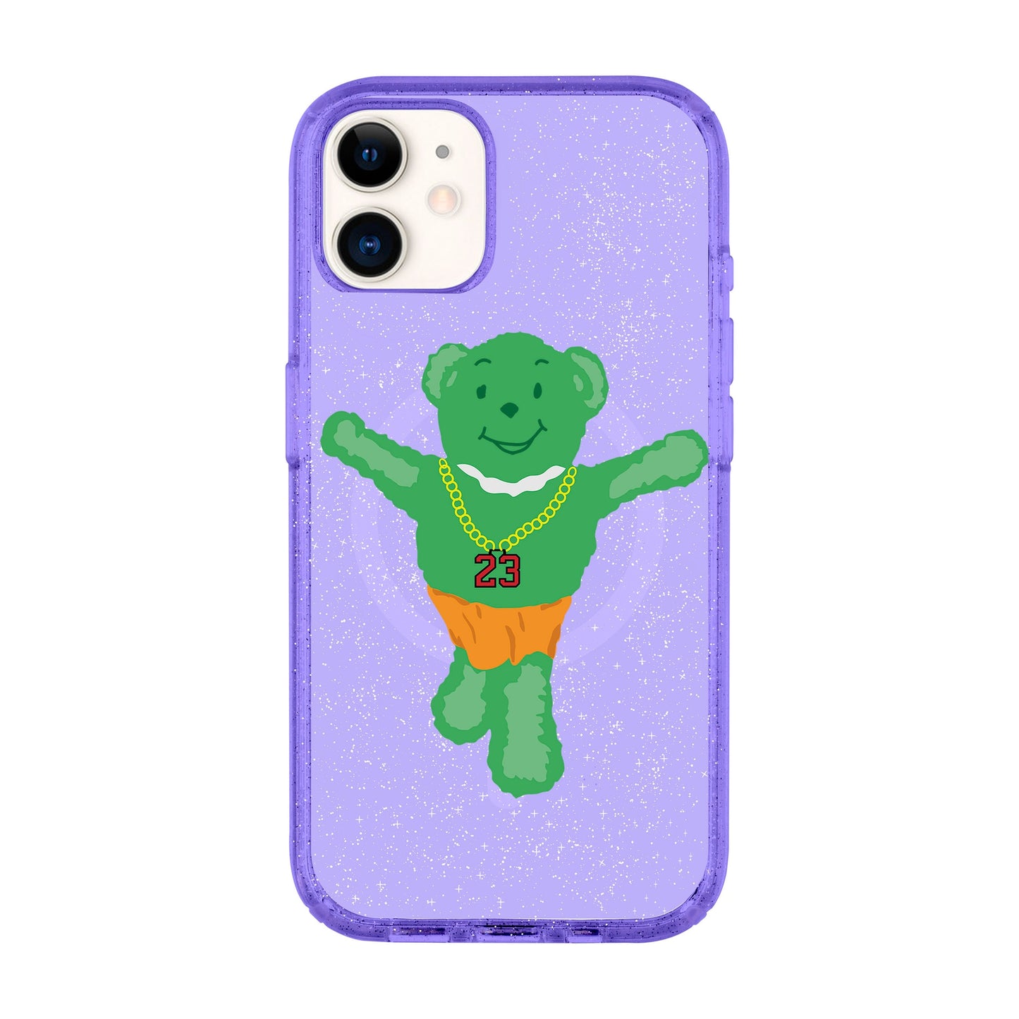 GREEN BEAR-iPhone 11 Shiny Kılıf MagSafe Özellikli