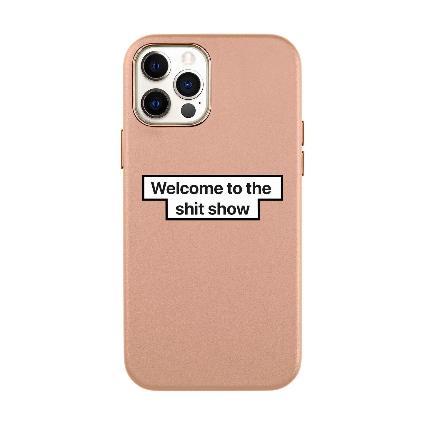 WELCOME-iPhone 12 Pro Max Leather Kılıf
