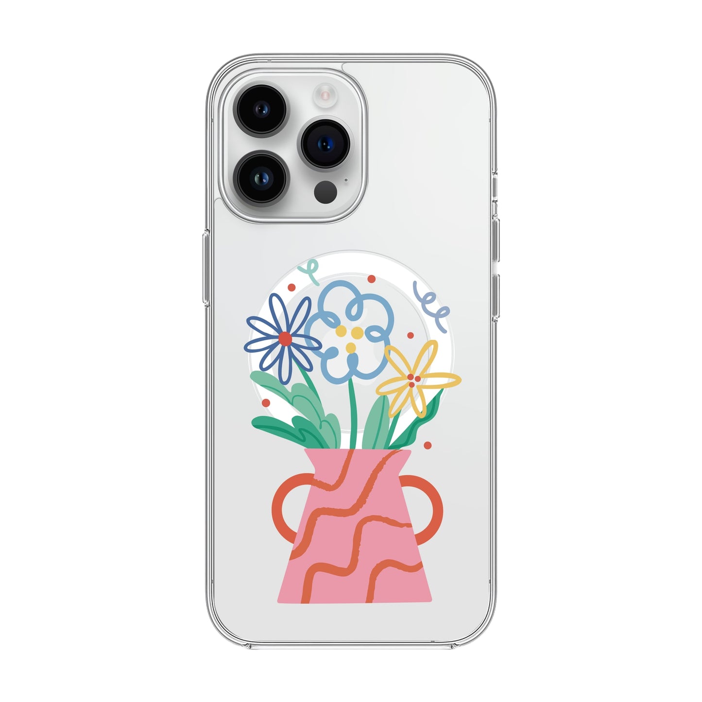 PINK VASE-iPhone 14 Pro Max Solid Kılıf MagSafe Özellikli