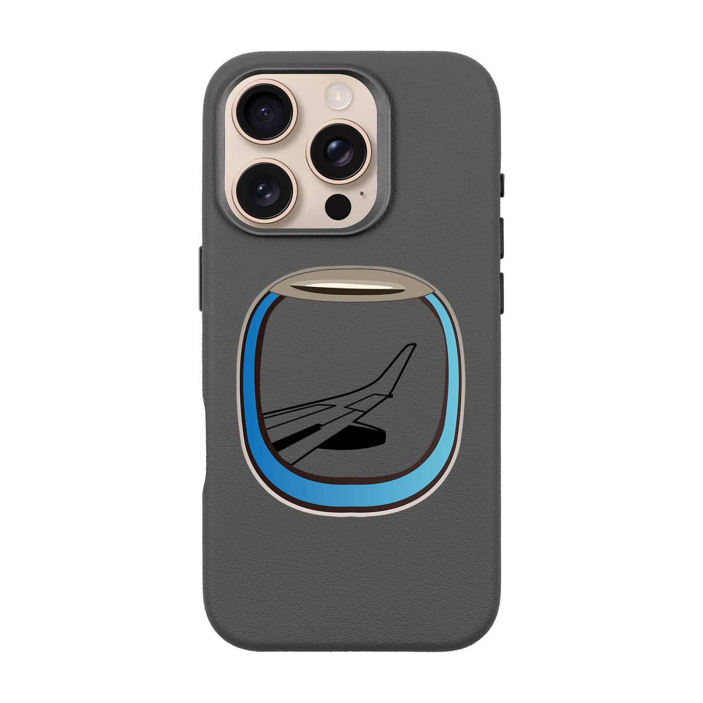 AIRCRAFT WINDOW-iPhone 16 Pro Leather Premium Kılıf MagSafe Özellikli