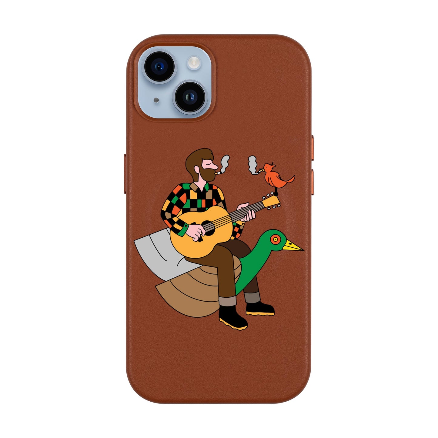 BIRDS OF A FEATHER-iPhone 14 Plus Leather Kılıf MagSafe Özellikli