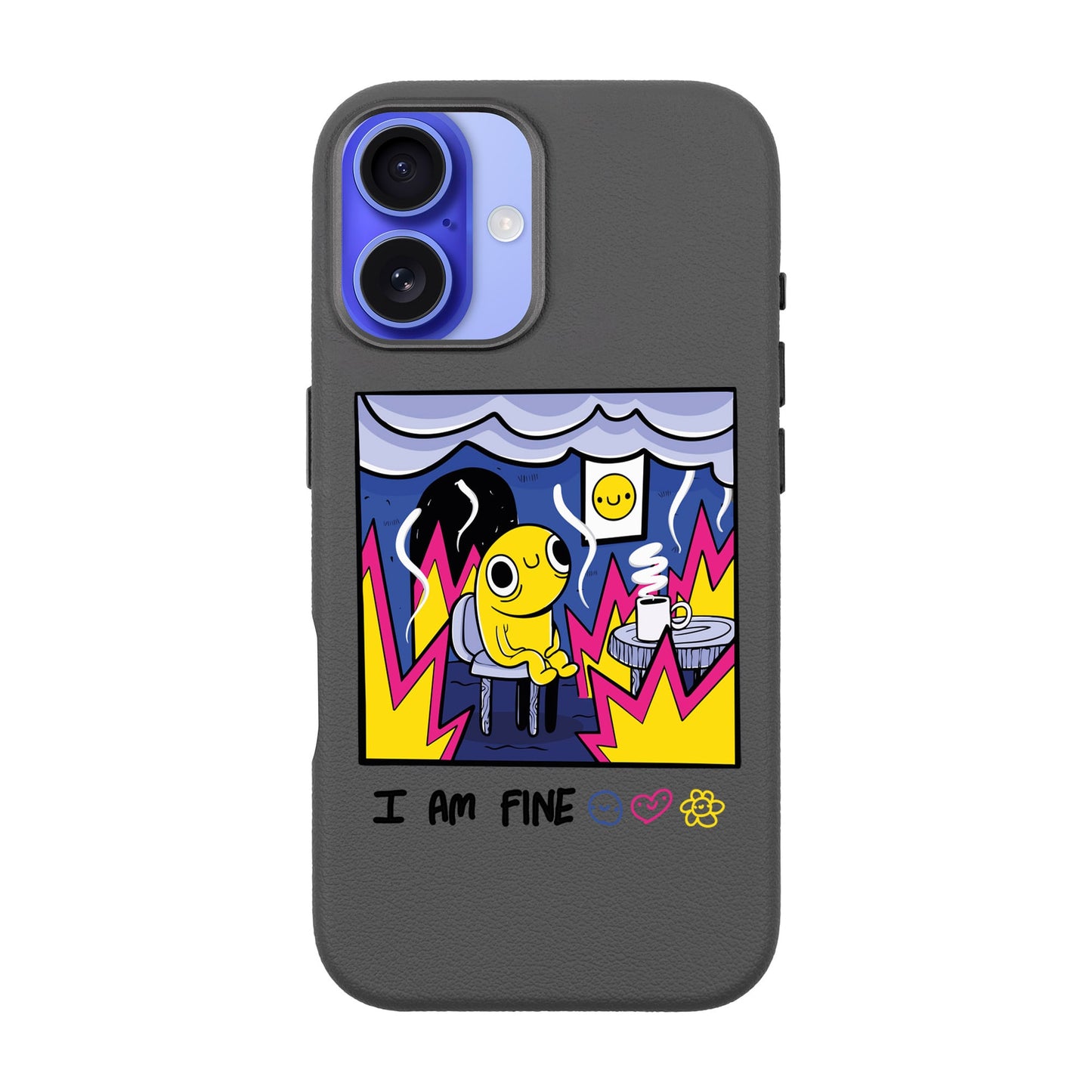 I AM FINE-iPhone 16 Plus Leather Premium Kılıf MagSafe Özellikli