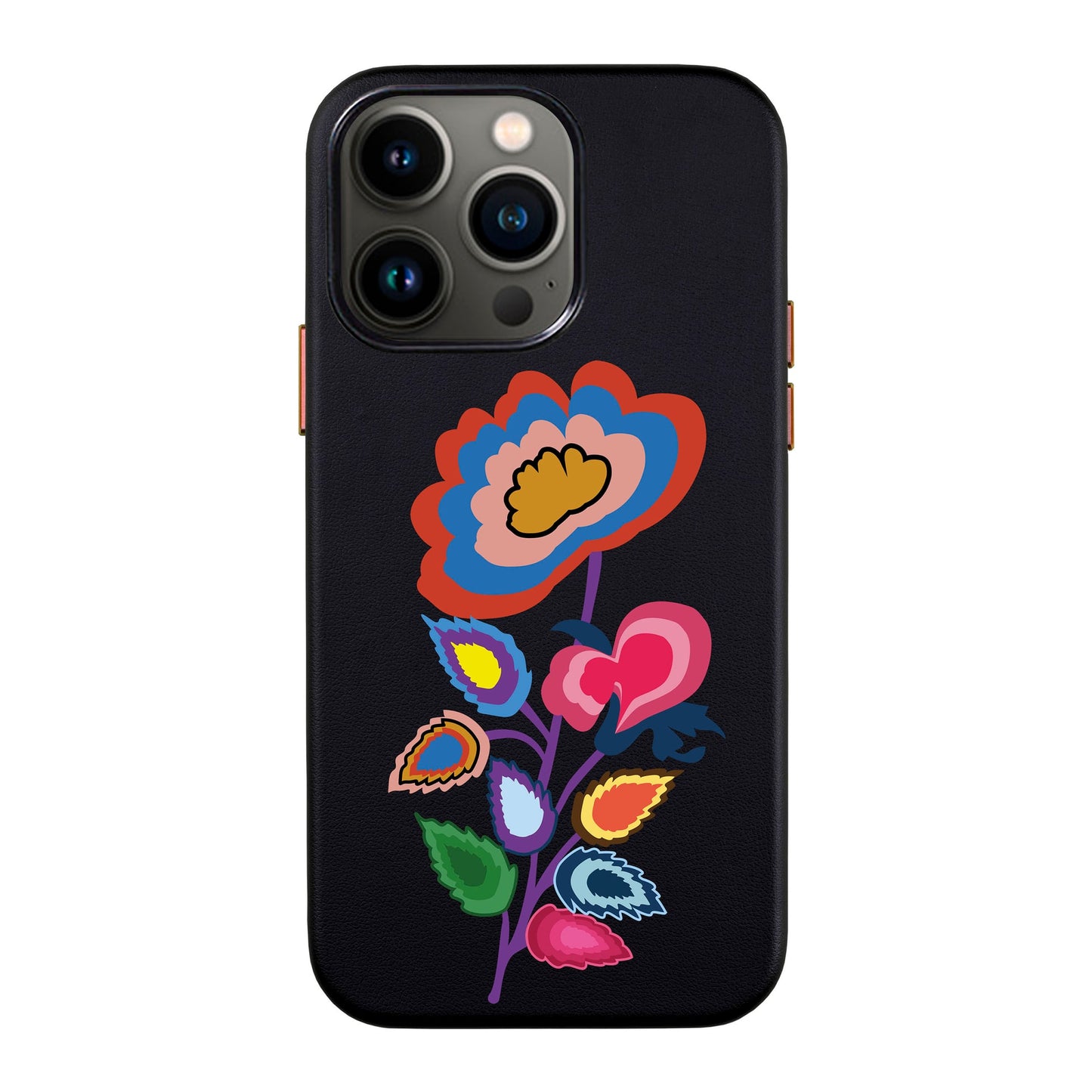 KNITTED FLOWER-iPhone 13 Pro Max Leather Kılıf
