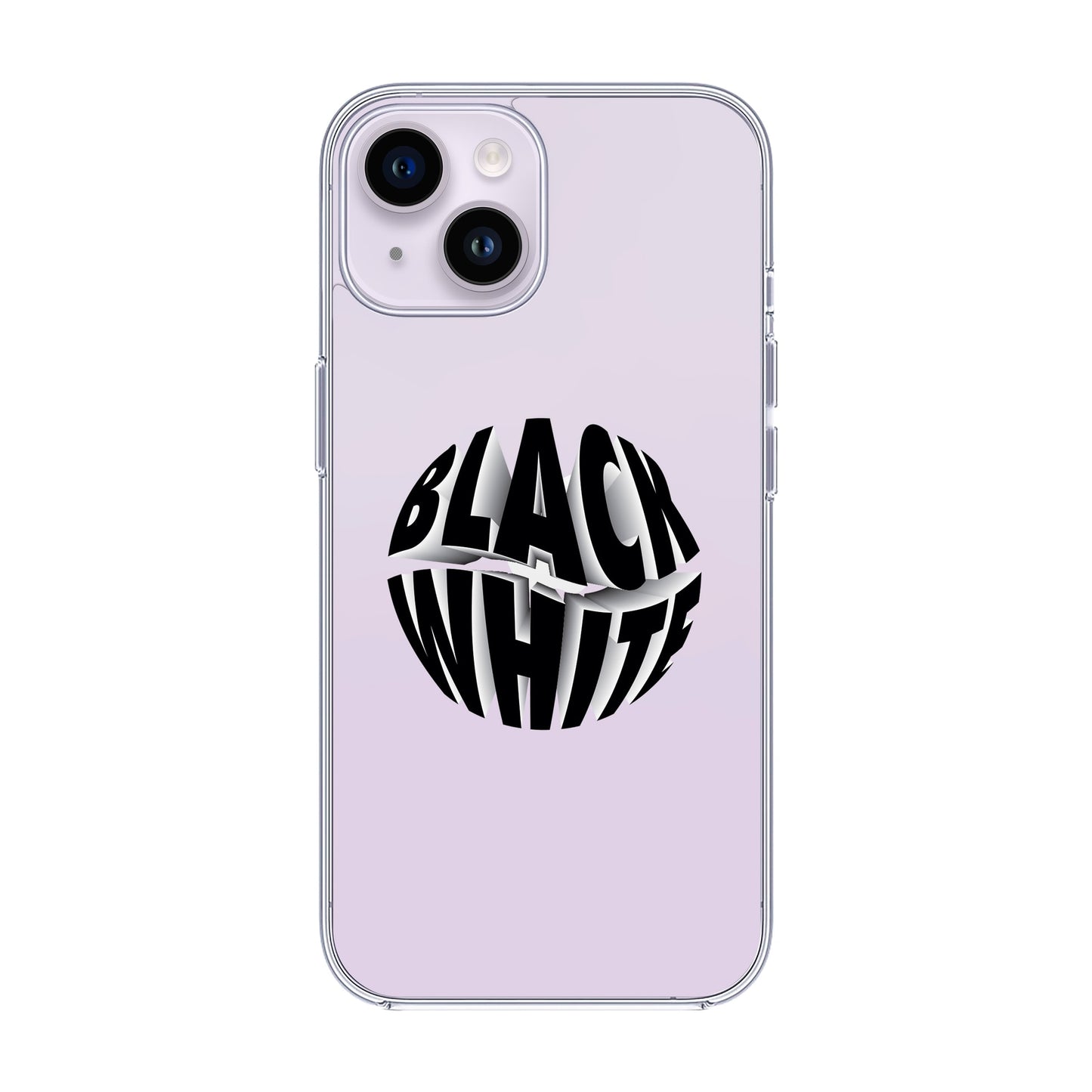 BLACK WHITE-iPhone 14 Solid Kılıf