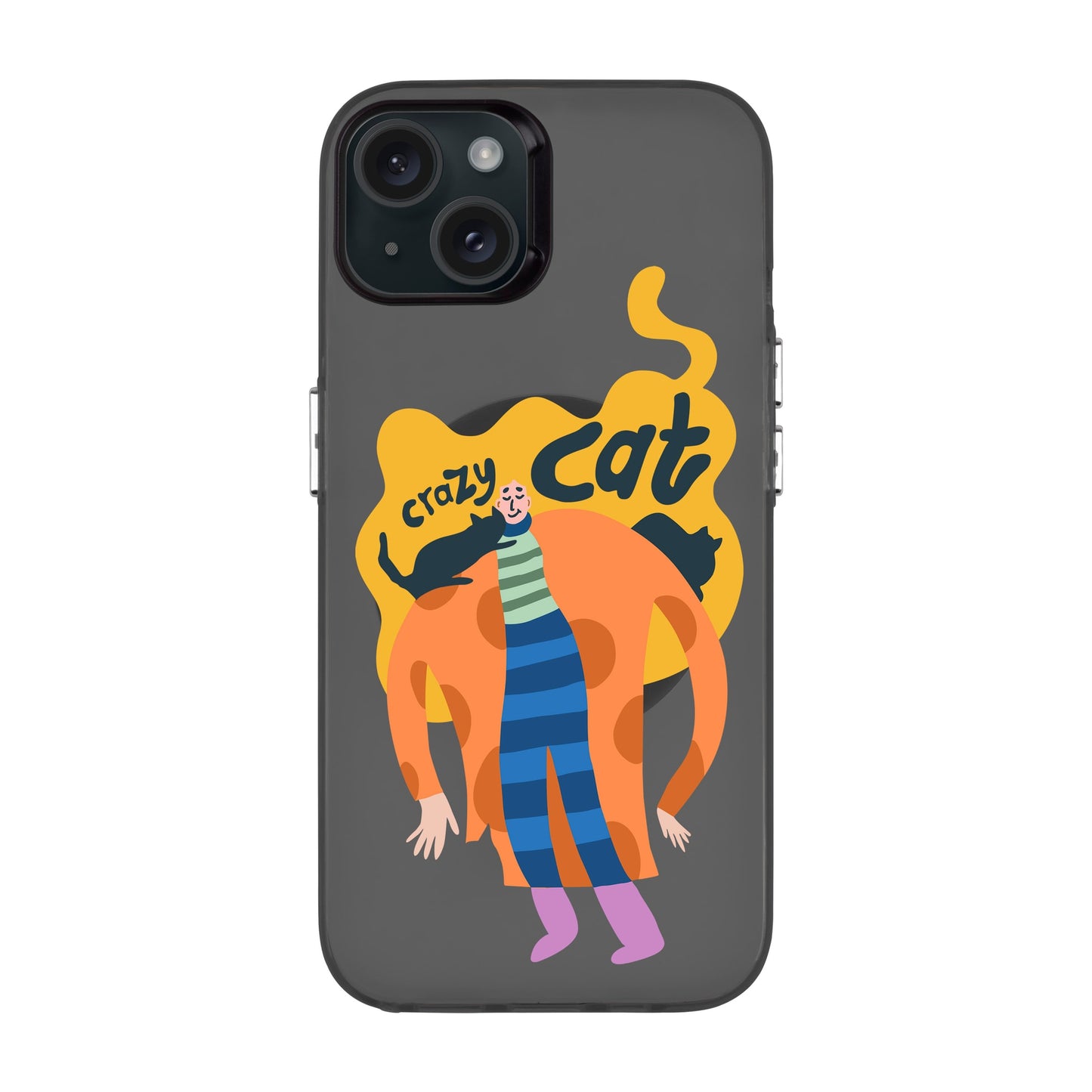 CRAZY CAT-iPhone 15 Plus Hold Kılıf MagSafe Özellikli