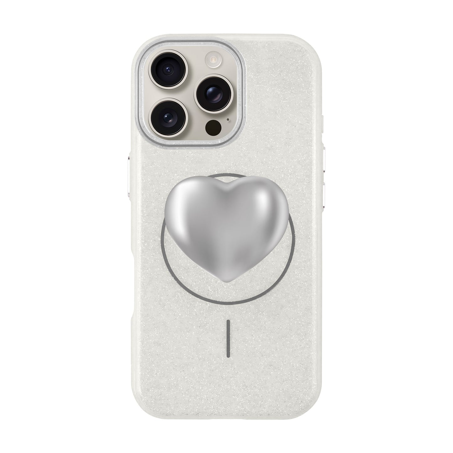 SILVER HEART-iPhone 16 Pro Max Radiant Kılıf MagSafe Özellikli
