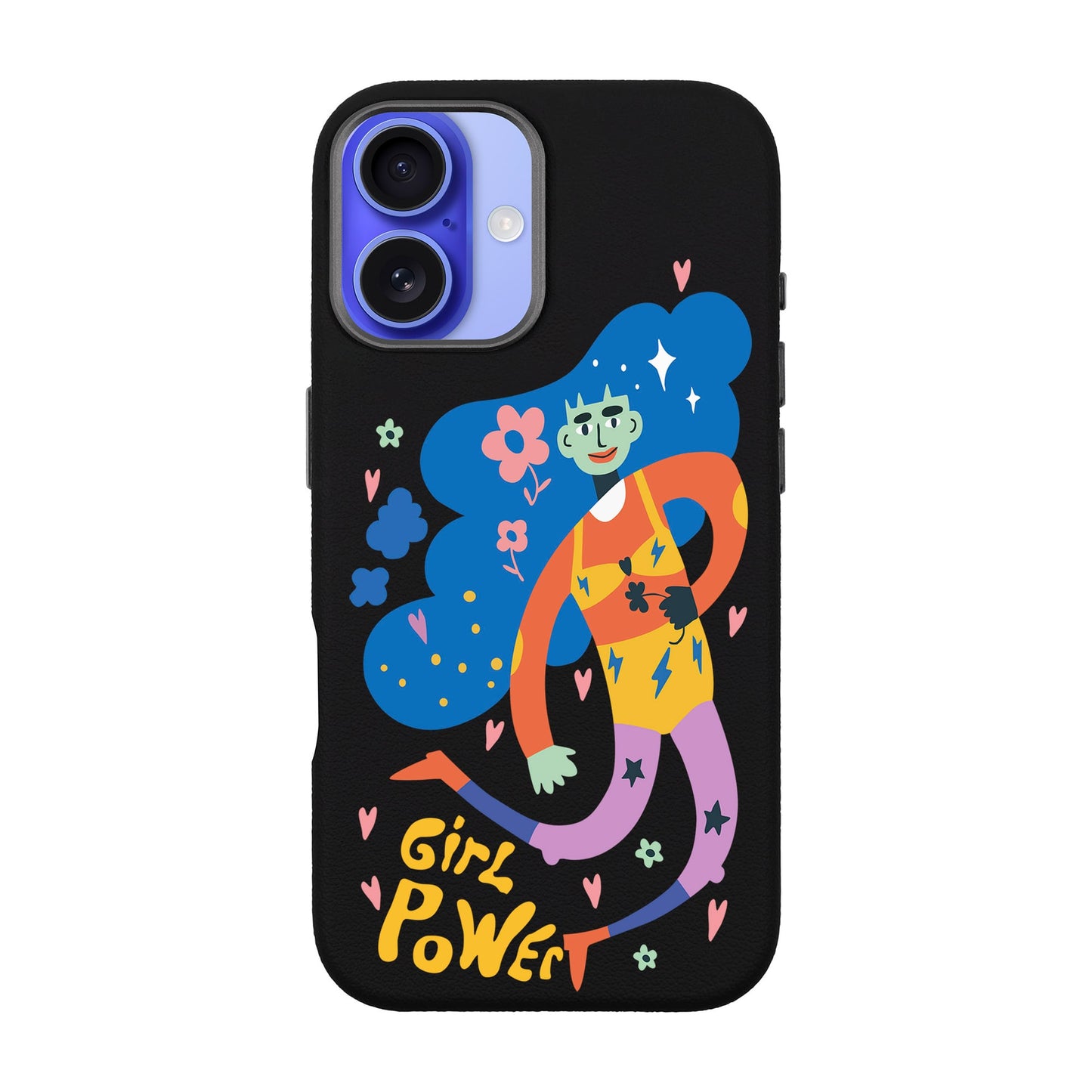 GIRL POWER-iPhone 16 Plus Leather Premium Kılıf MagSafe Özellikli