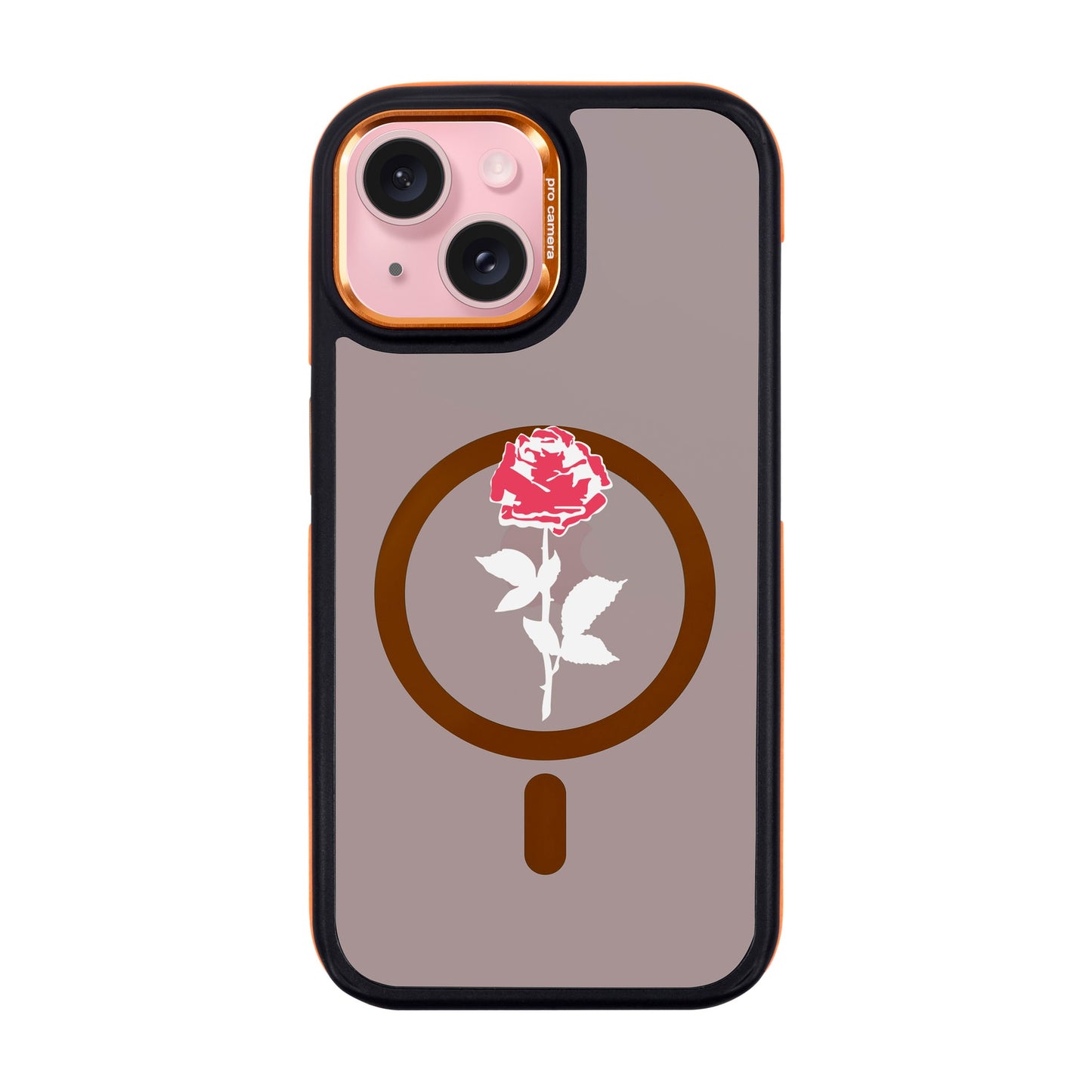 NATUREL ROSE-iPhone 15 Dark Kılıf MagSafe Özellikli