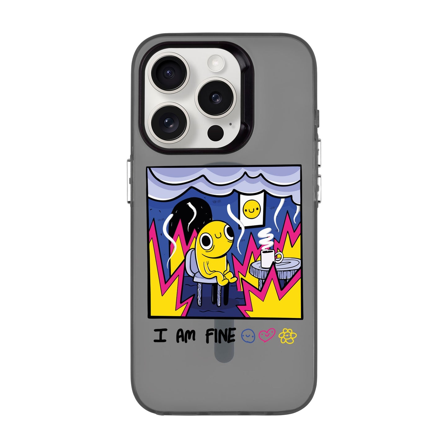 I AM FINE-iPhone 15 Pro Hold Kılıf MagSafe Özellikli