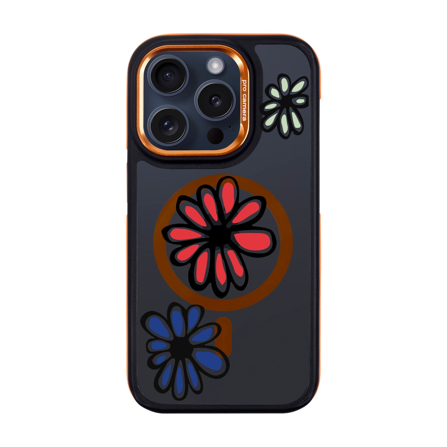 FLORIST-iPhone 15 Pro Dark Kılıf MagSafe Özellikli