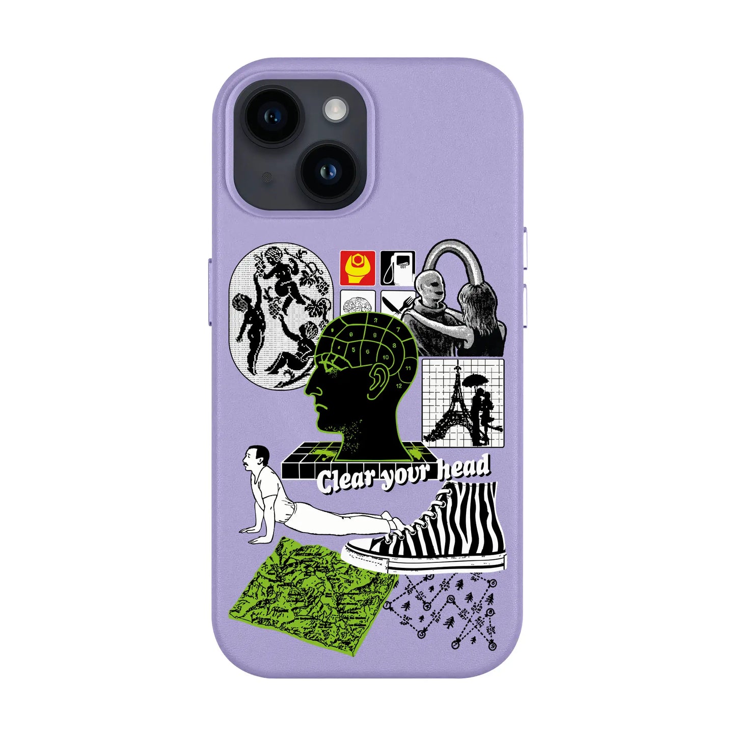 CLEAR YOUR HEAD-iPhone 14 Leather Kılıf MagSafe Özellikli