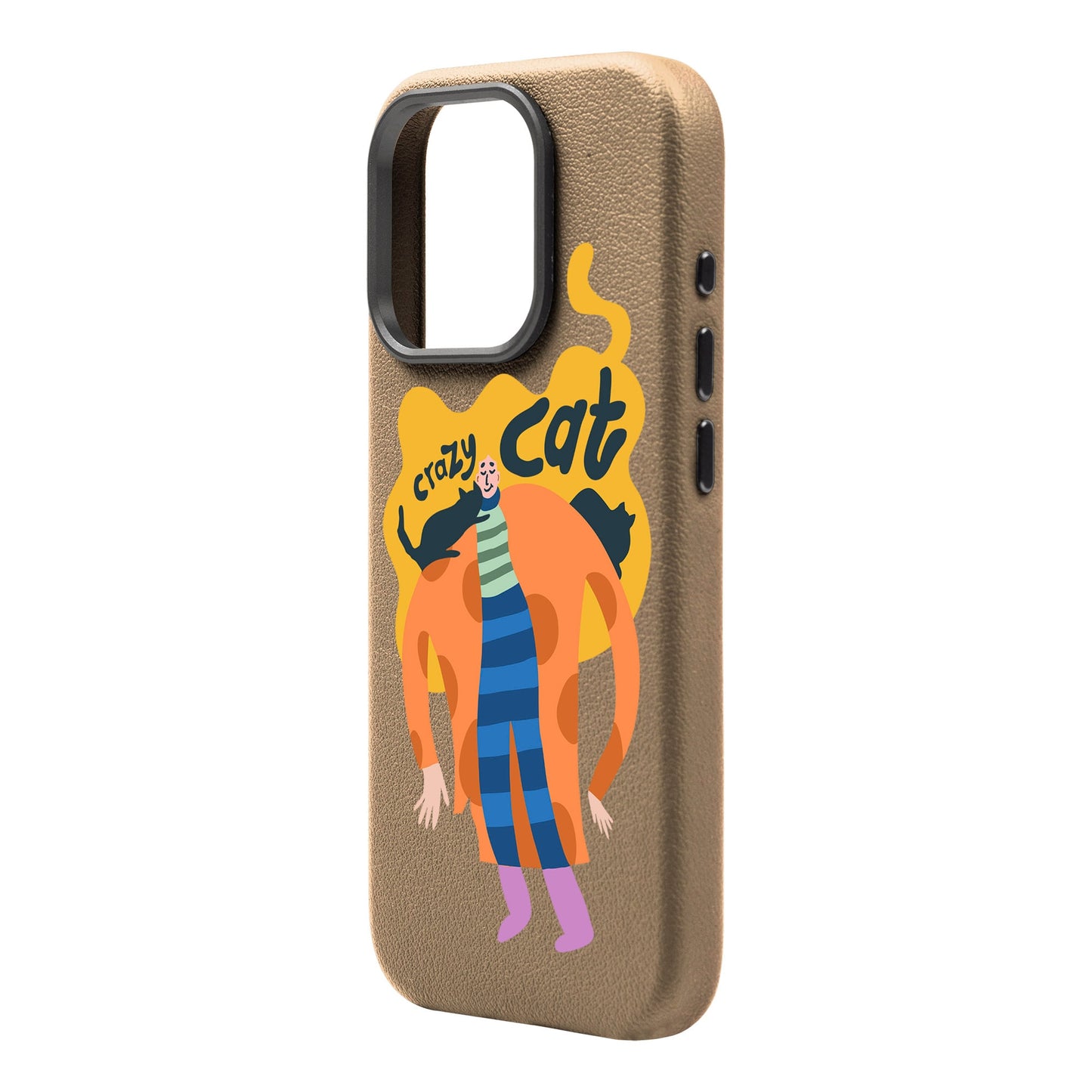 CRAZY CAT-iPhone 16 Pro Leather Premium Kılıf MagSafe Özellikli