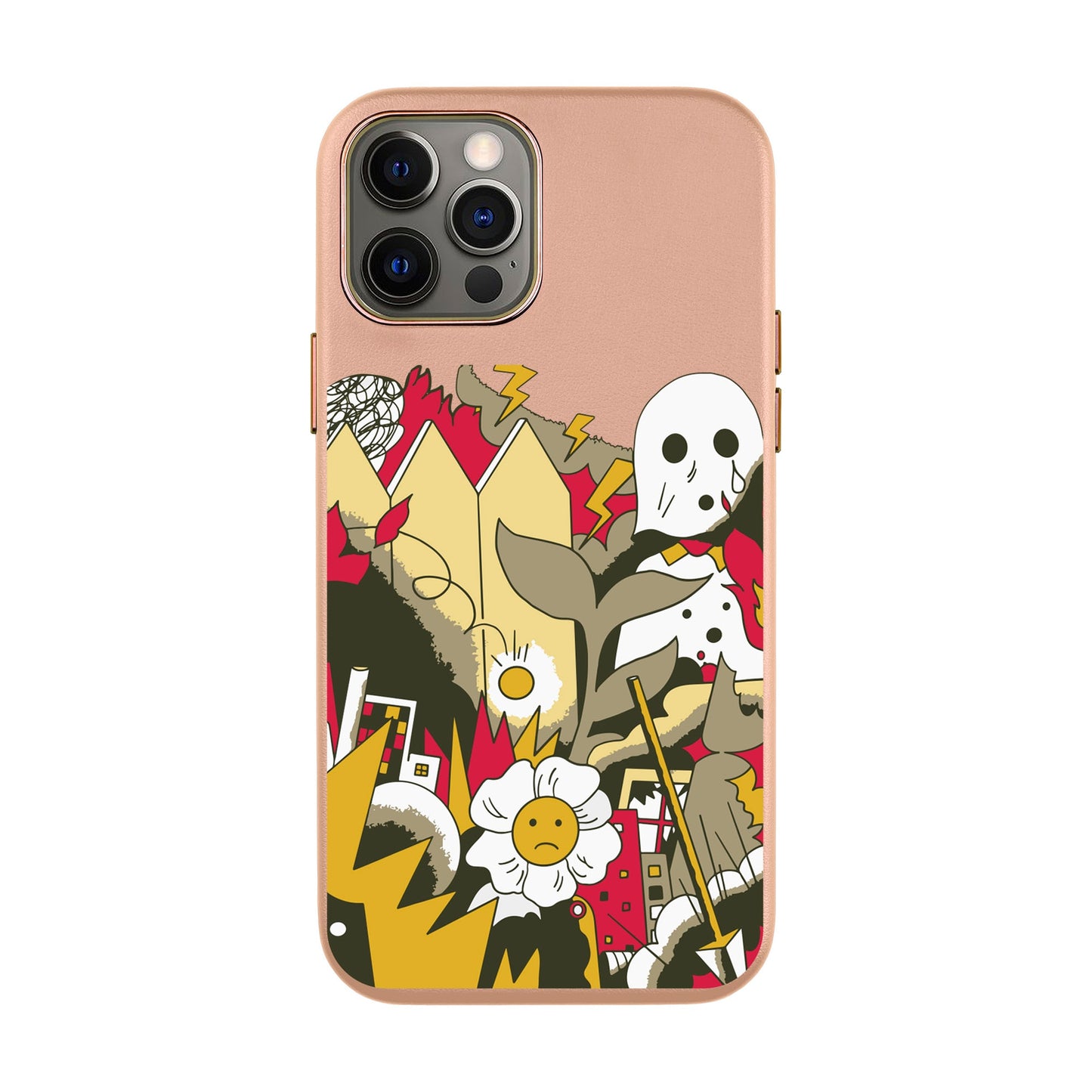 EVERYTHING IS BURNING-iPhone 12 Pro Max Leather Kılıf