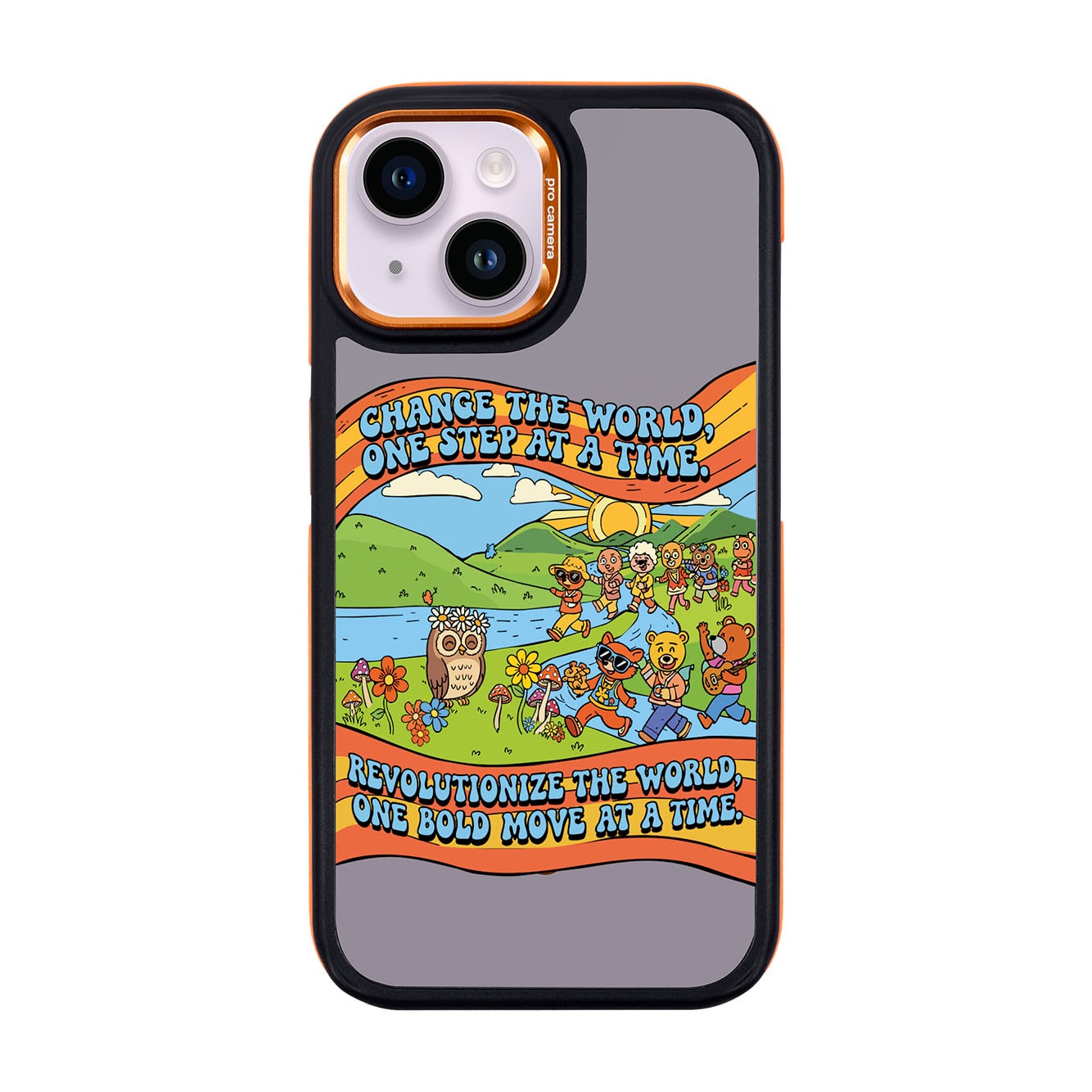 CHANGE THE WORLD-iPhone 14 Dark Kılıf MagSafe Özellikli