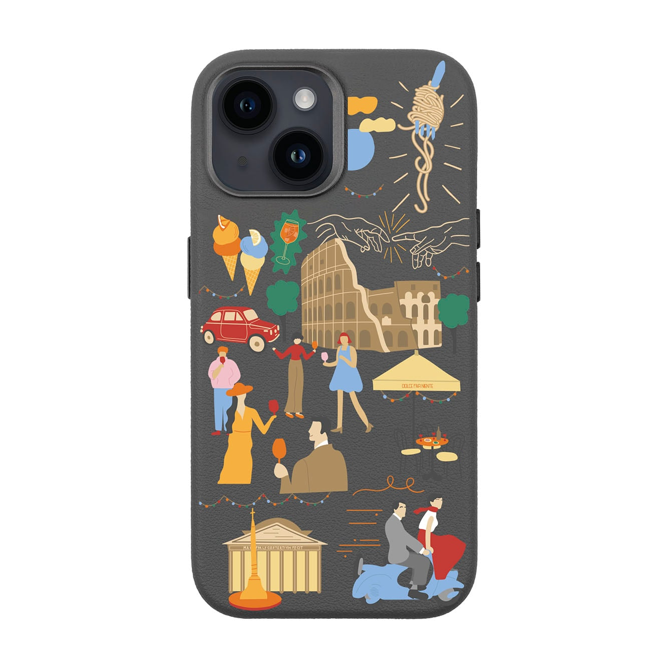 ROMA-iPhone 14 Leather Premium Kılıf MagSafe Özellikli