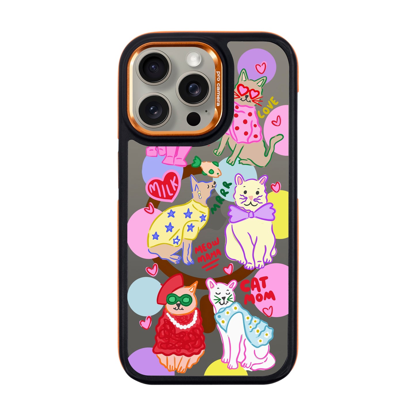 CAT MOM-iPhone 15 Pro Max Dark Kılıf MagSafe Özellikli