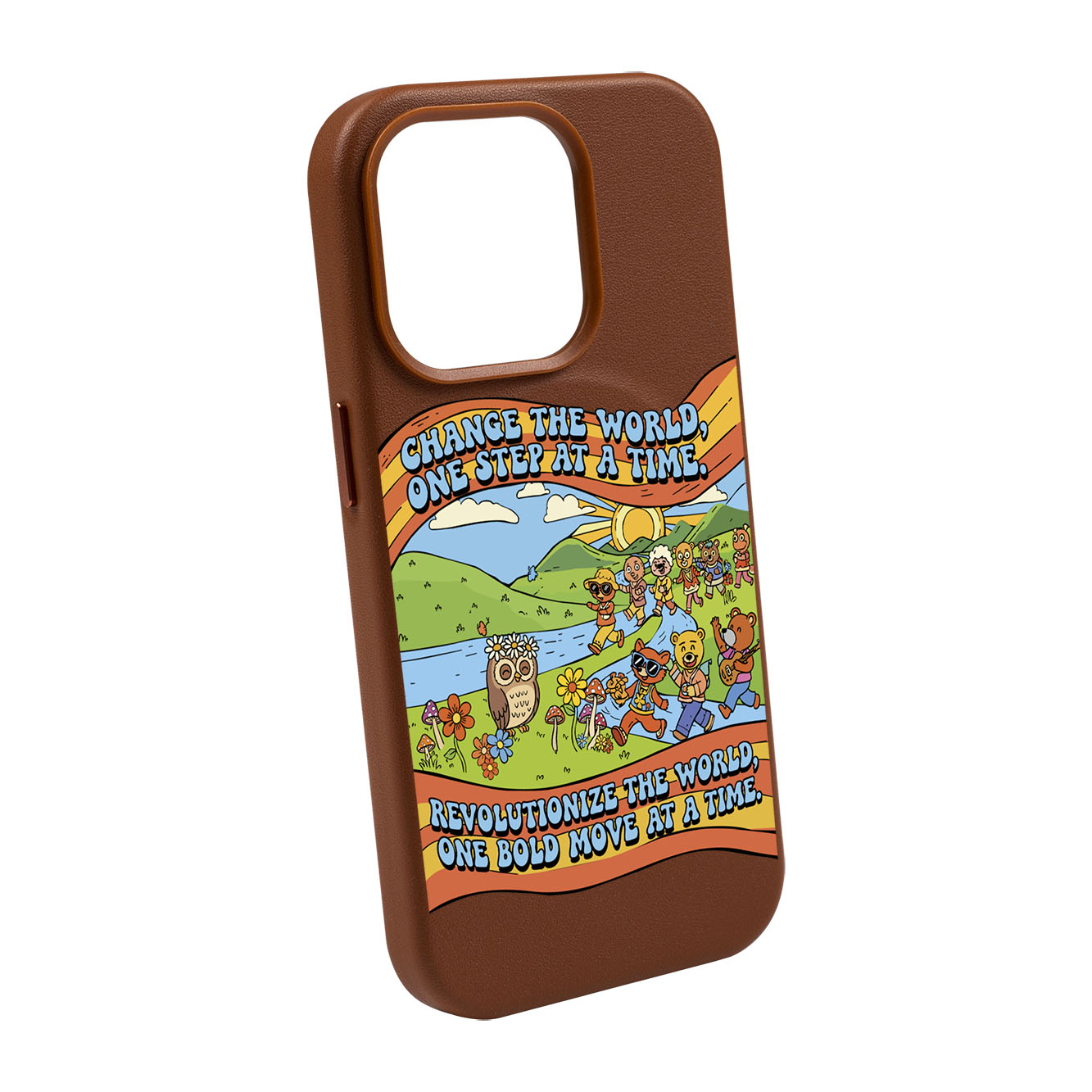 CHANGE THE WORLD-iPhone 11 Leather Kılıf MagSafe Özellikli