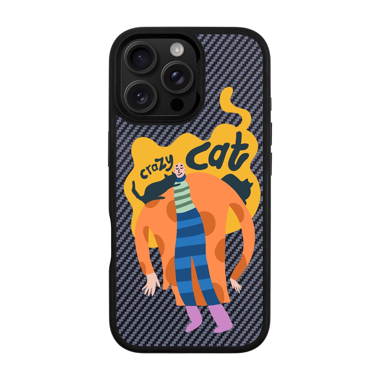 CRAZY CAT-iPhone 16 Pro Max Plaid Kılıf MagSafe Özellikli