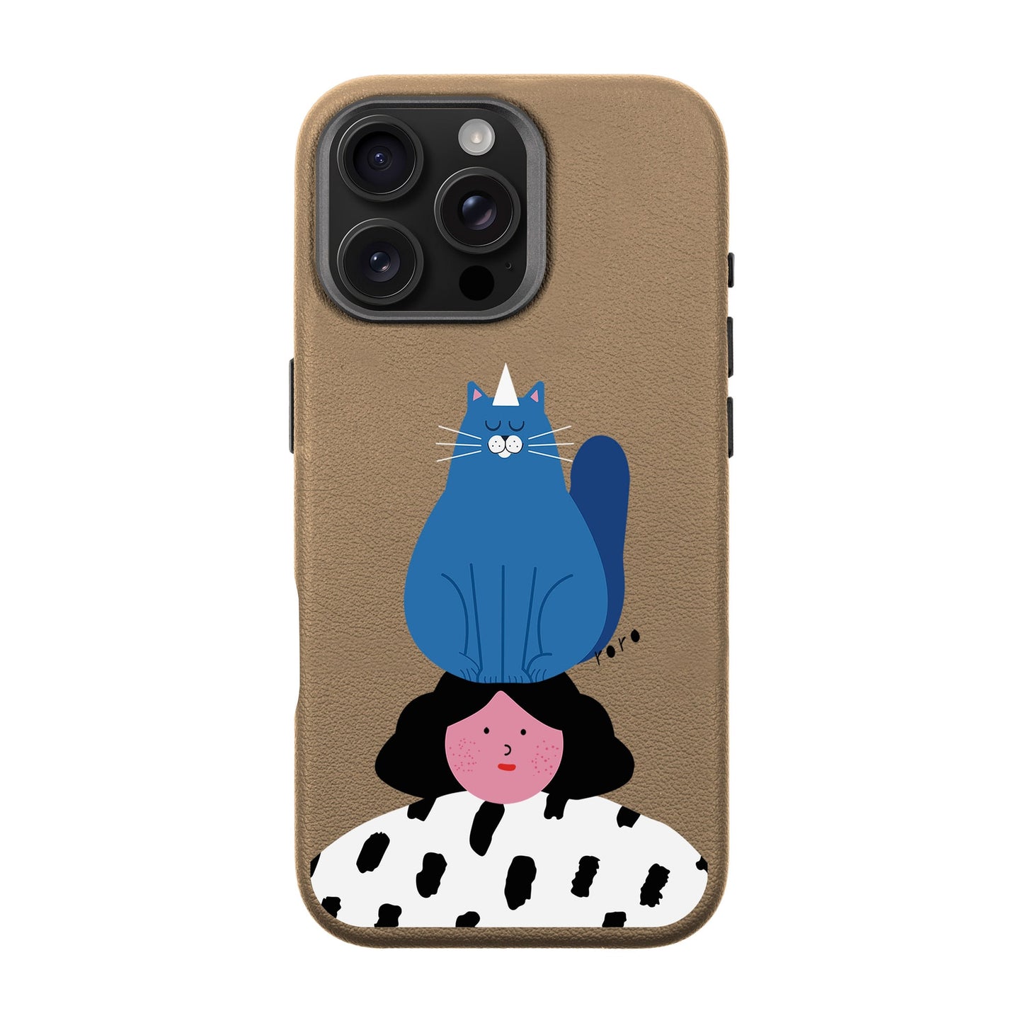 NAUGHTY CAT-iPhone 16 Pro Max Leather Premium Kılıf MagSafe Özellikli