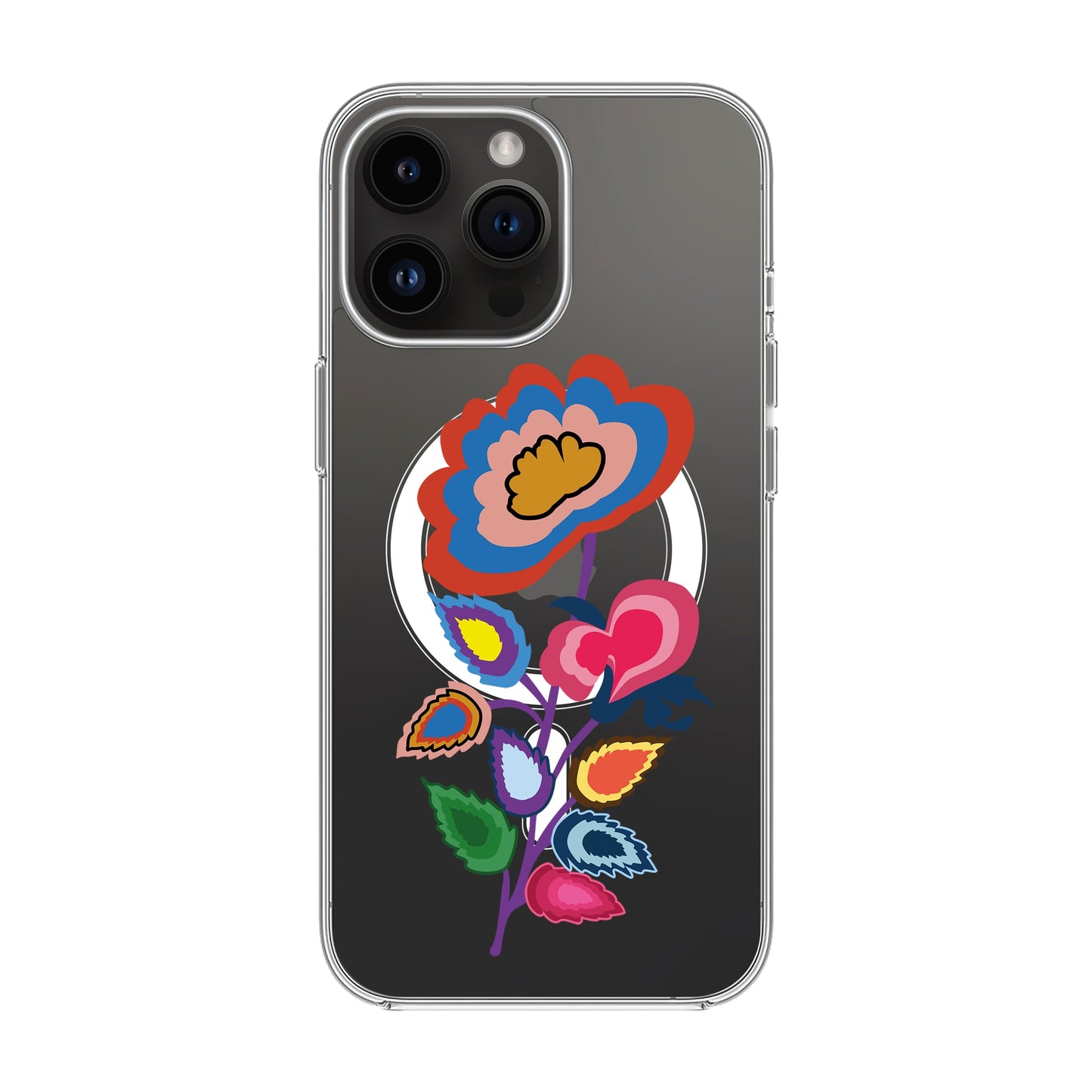 KNITTED FLOWER-iPhone 14 Pro Max Solid Kılıf MagSafe Özellikli